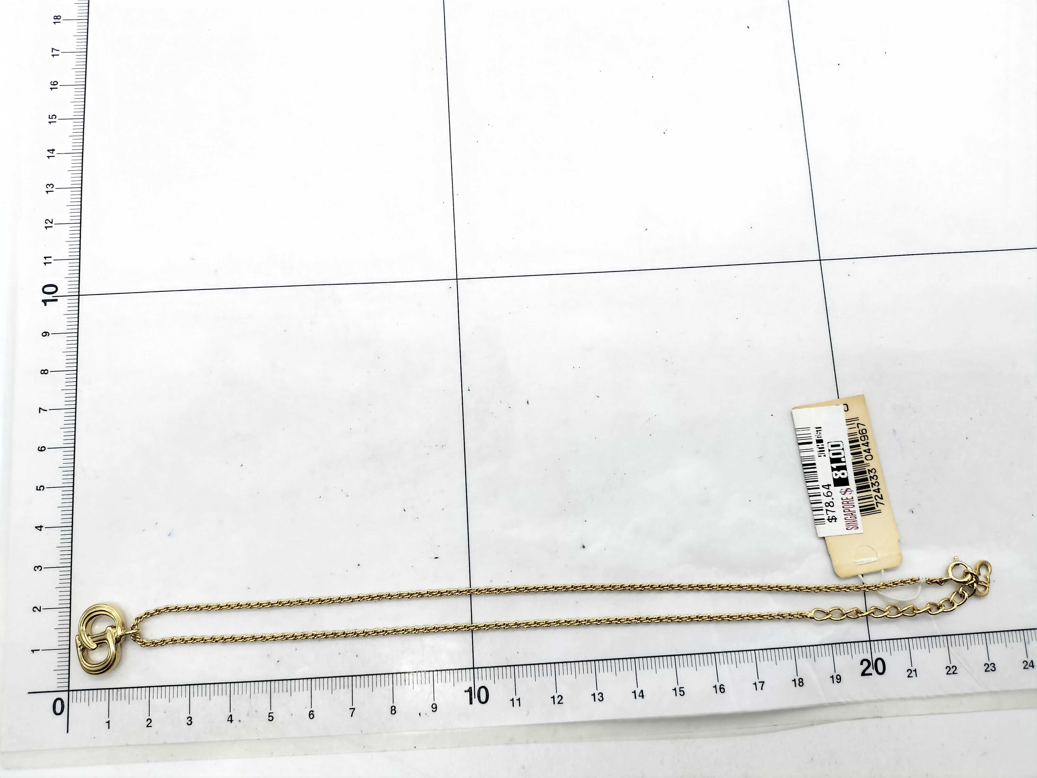 Gold Plated Logo Necklace — view 6
