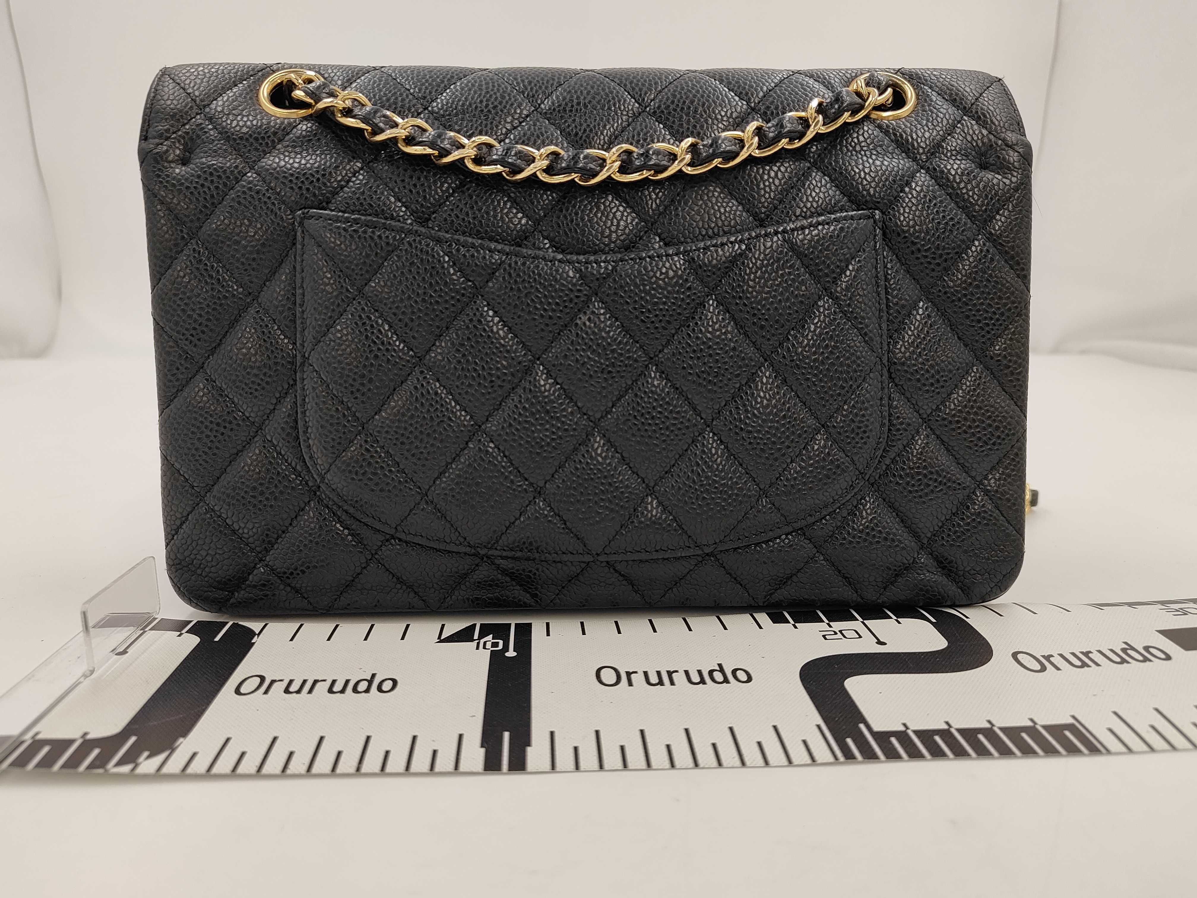 Double Flap Matelasse Caviar Skin Shoulder Bag — view 2
