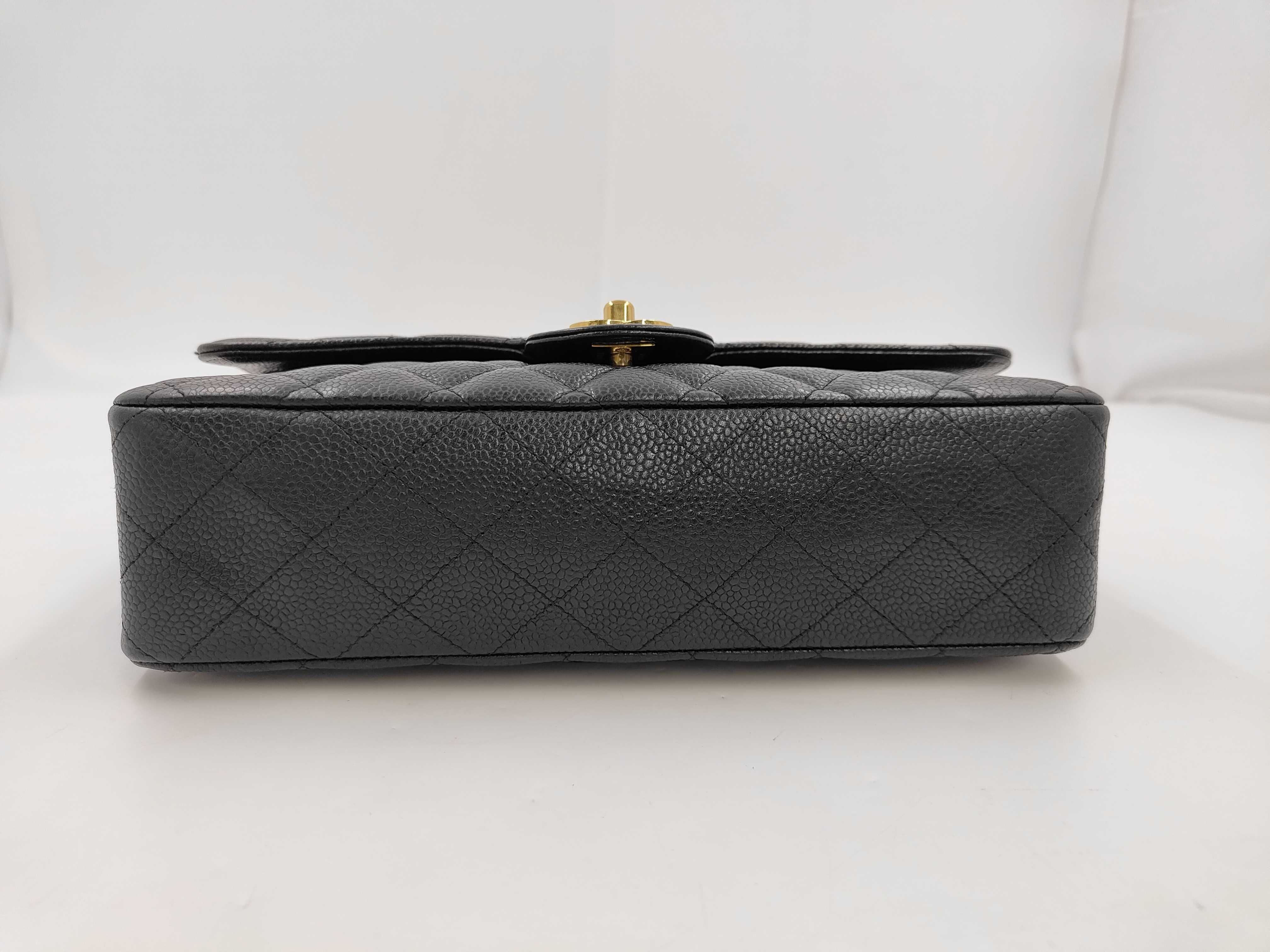 Double Flap Matelasse Caviar Skin Shoulder Bag — view 6