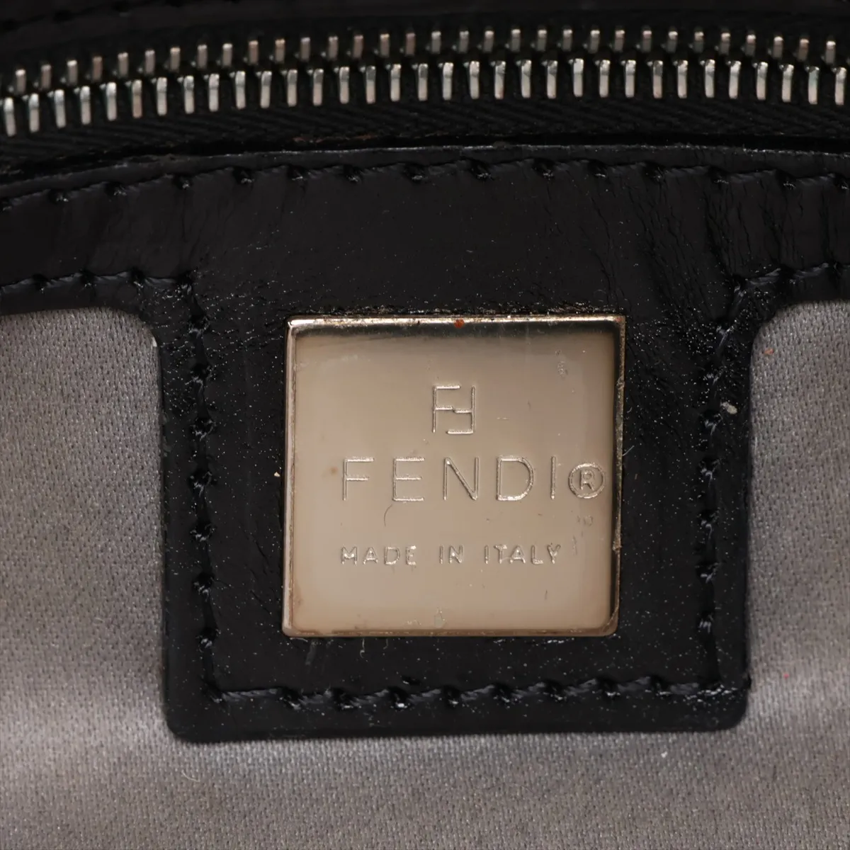 Mamma Bucket Fur and Leather Shoulder Bag, Black — view 9