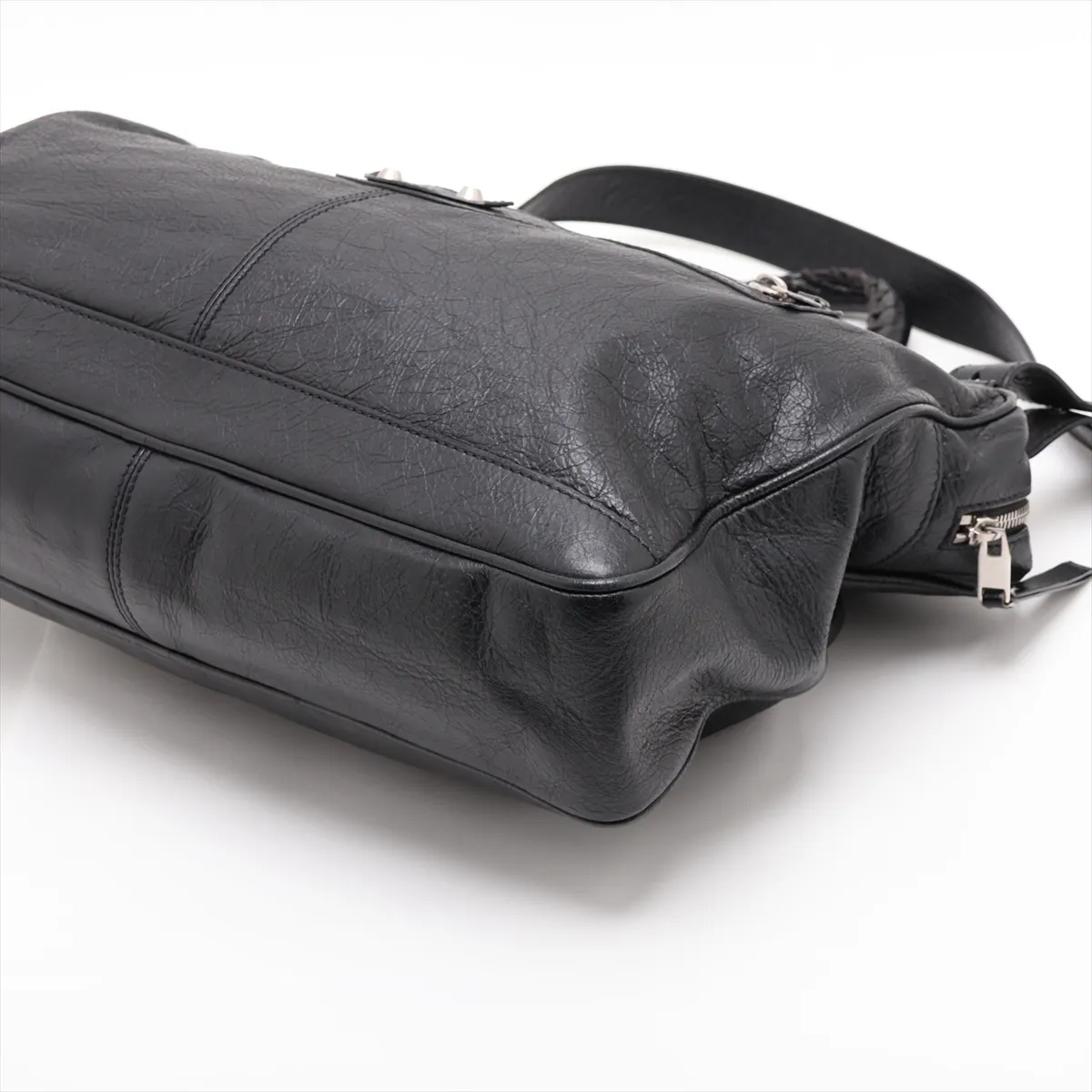 Classic Mini Folder 340134 Leather 2-Way Handbag Black — view 3