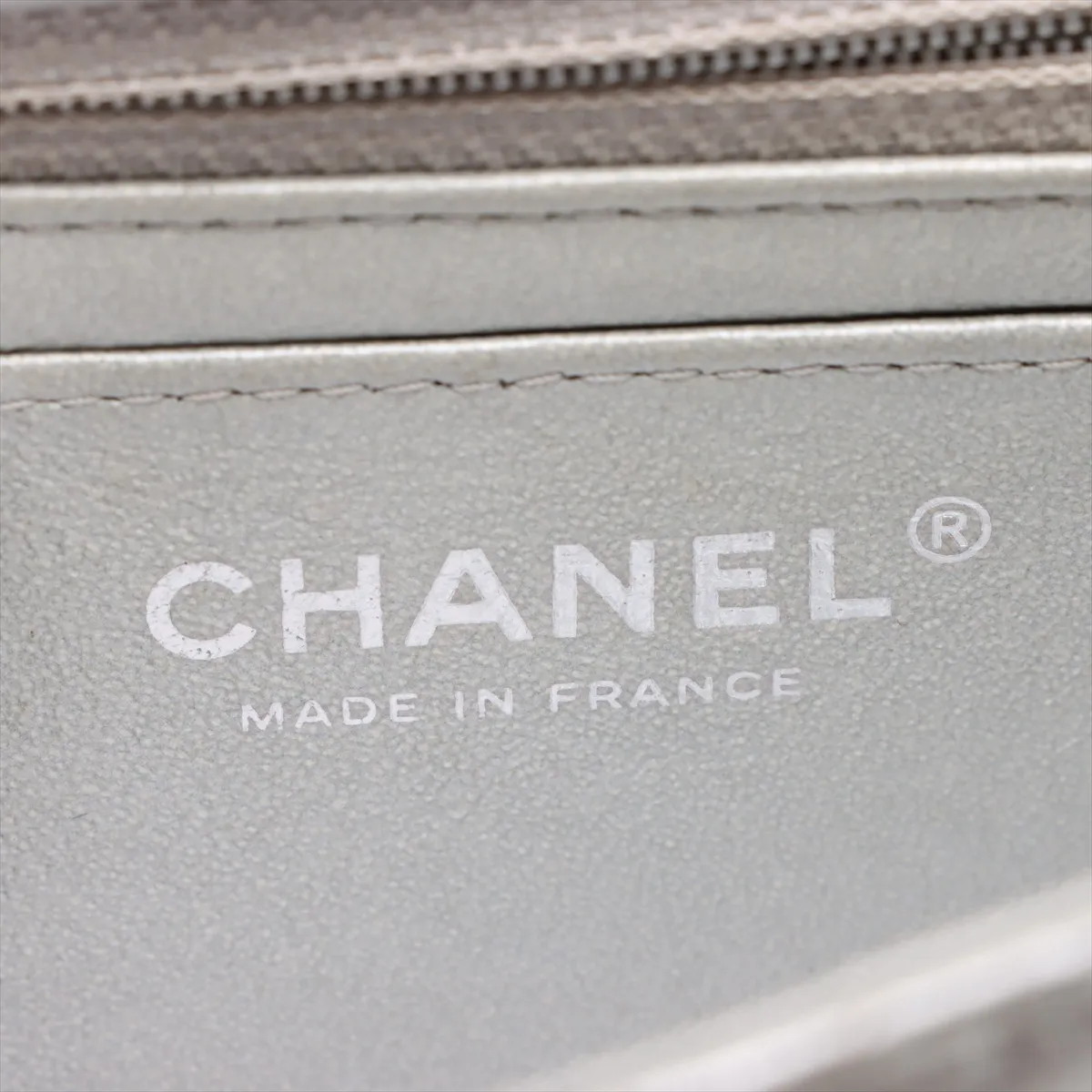 chevron coated leather single flap single chain bag V stitch silver hardware 25701569 25th series — view 10