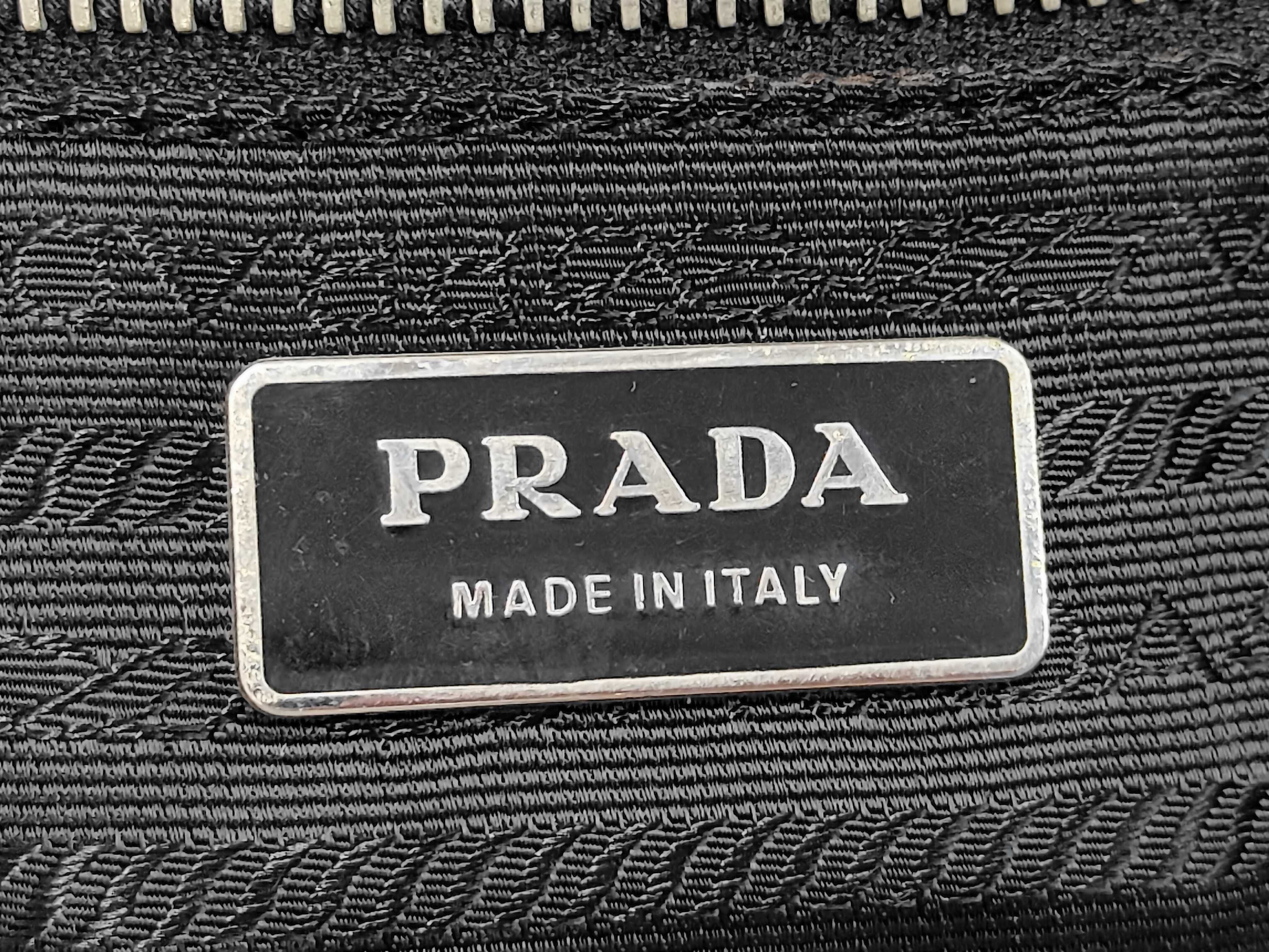 Perforated Leather Handbag Black with White Tag Handbag — view 8