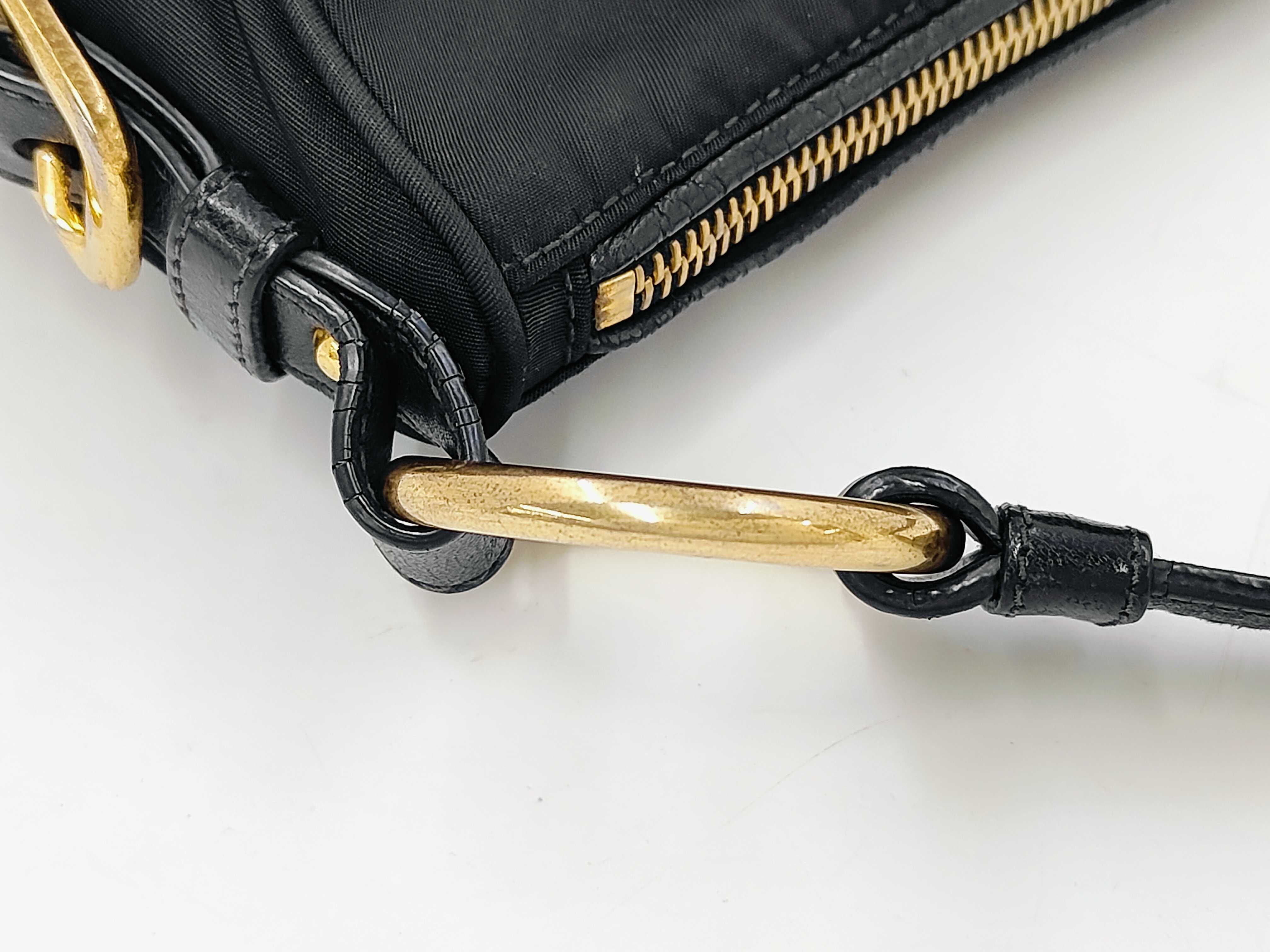 Nylon Shoulder Bag, Black — view 5