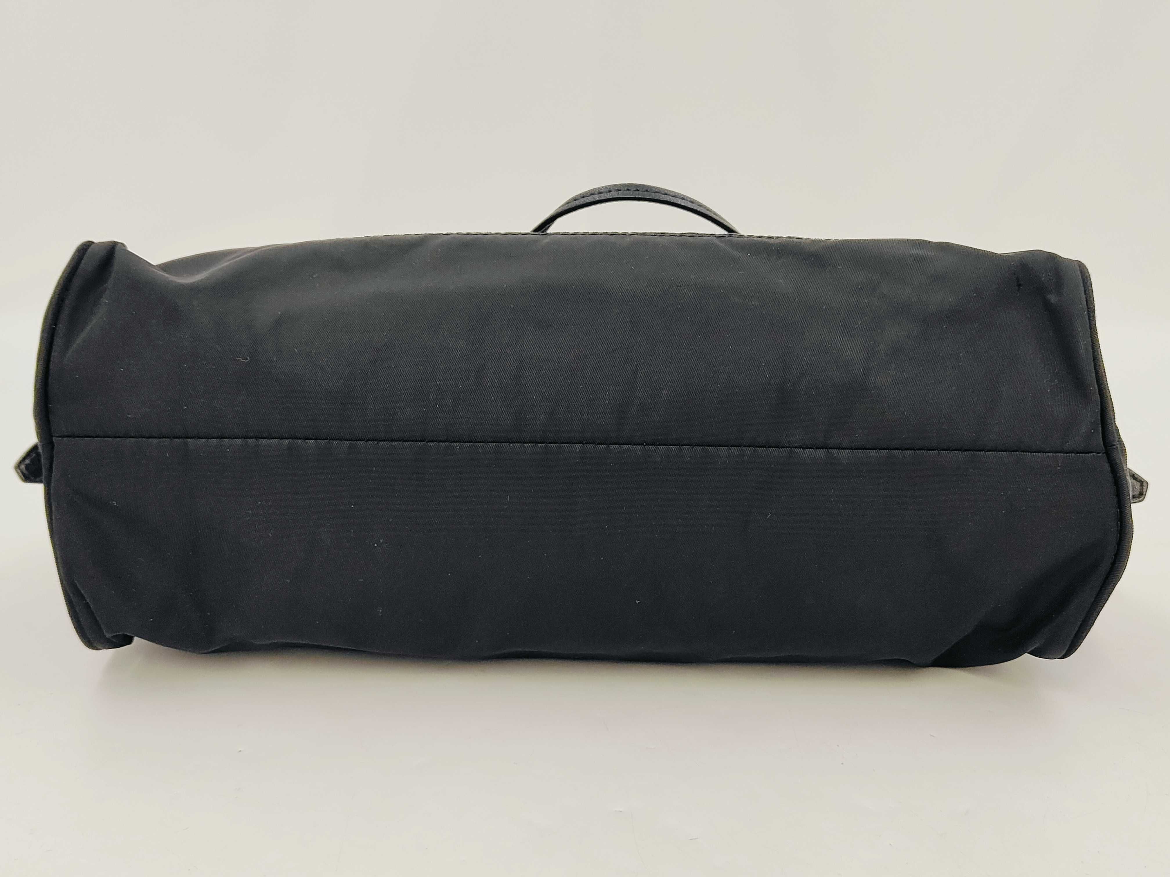 Nylon Shoulder Bag, Black — view 6