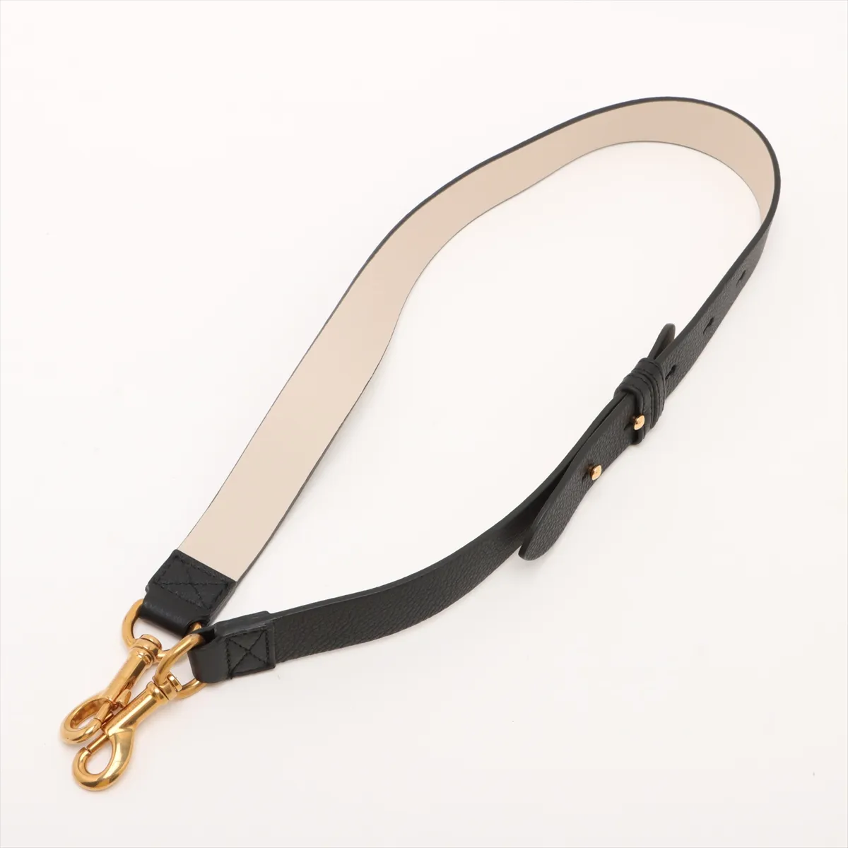 Belt Bag Leather 2-Way Handbag Black — view 7