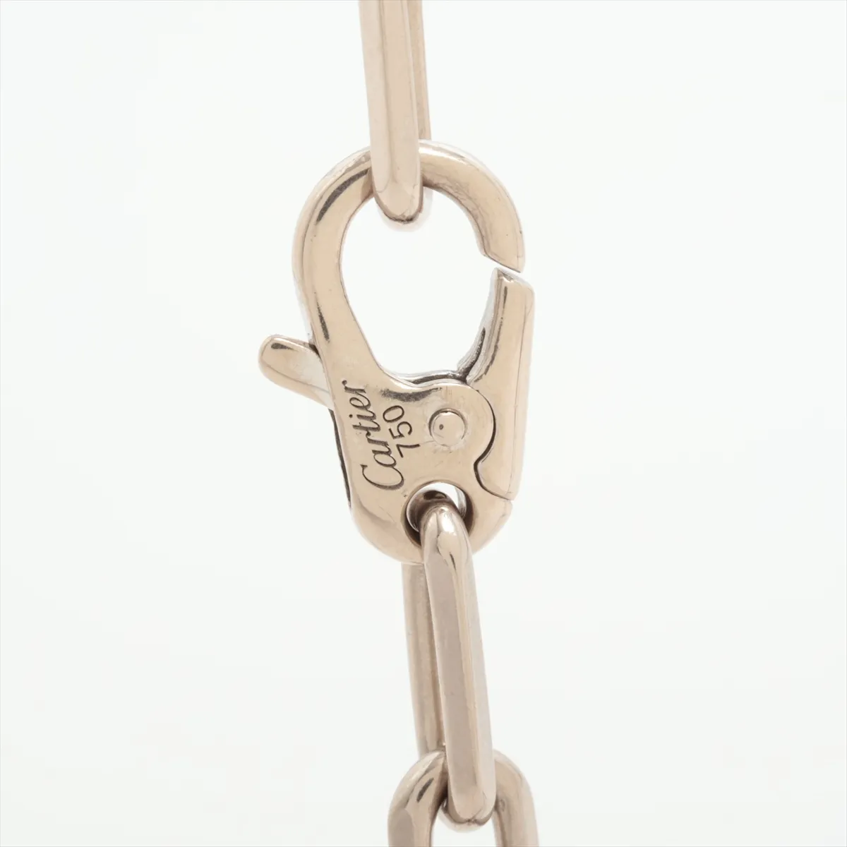 Santos de Cartier Necklace 750 (PG x WG) 66.1g TM1784 BS0072 with Clover Diamond Charm — view 3
