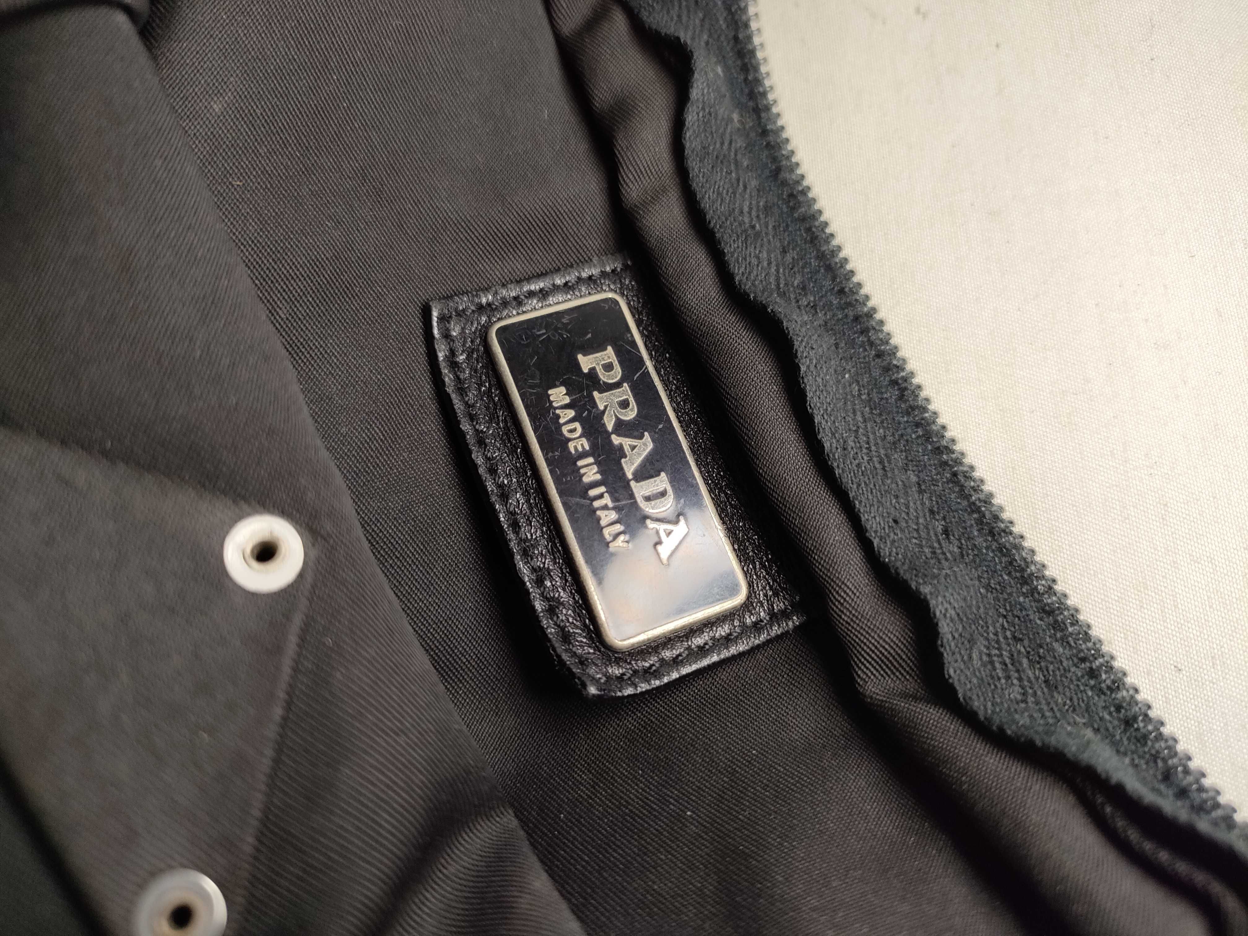 Nylon Prada Tessuto Leather Trim Sacoche Shoulder Bag Black Shoulder Bag — view 11