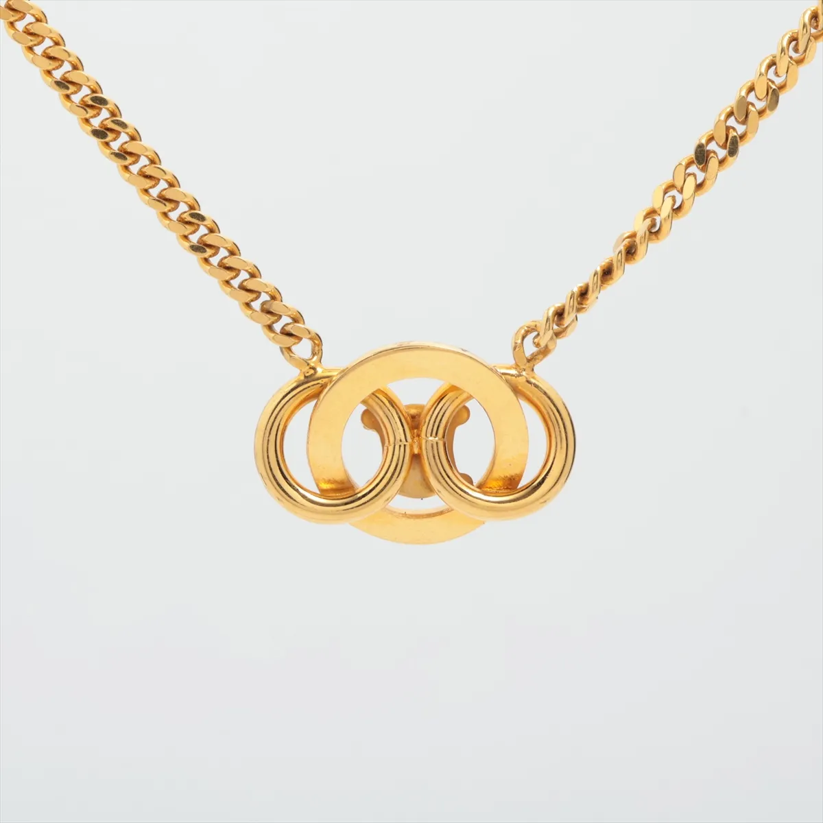 macadam necklace GP x rhinestone gold dents — view 2