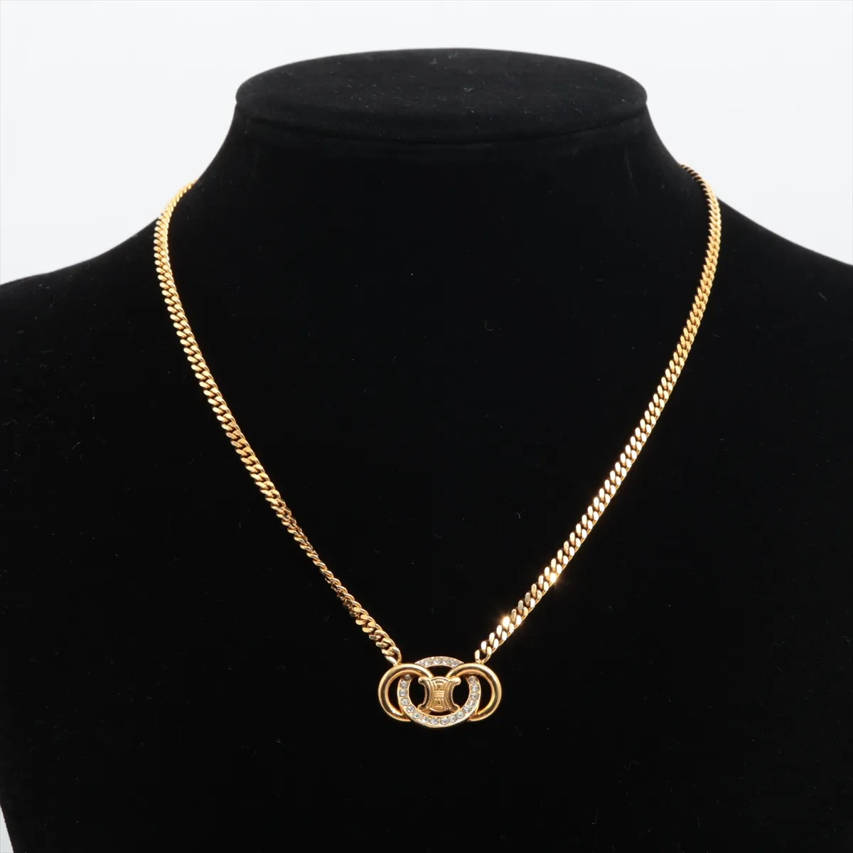 macadam necklace GP x rhinestone gold dents — view 5