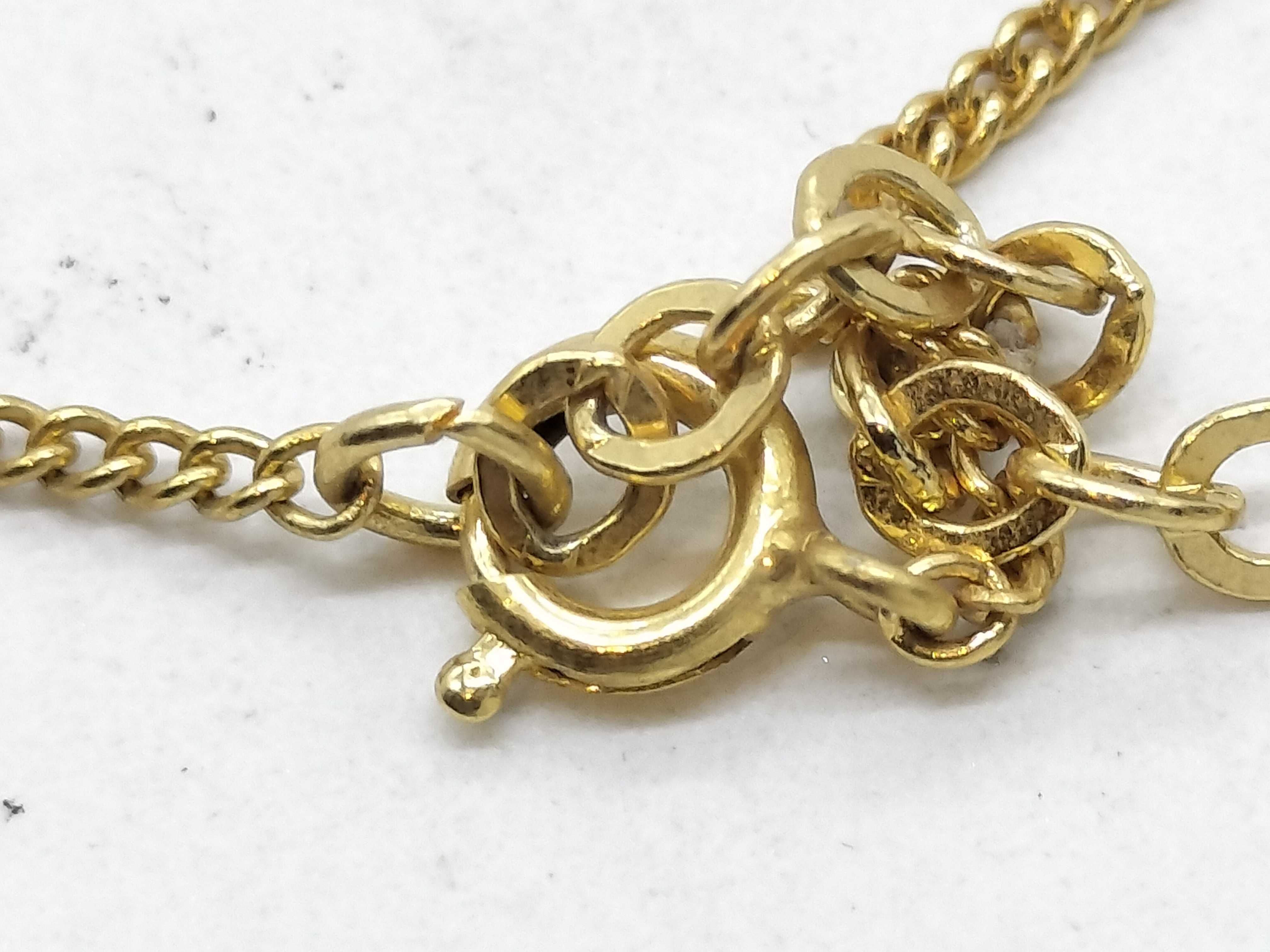 Logo x Crown x Rhinestone Necklace with Gold Hardware — view 7