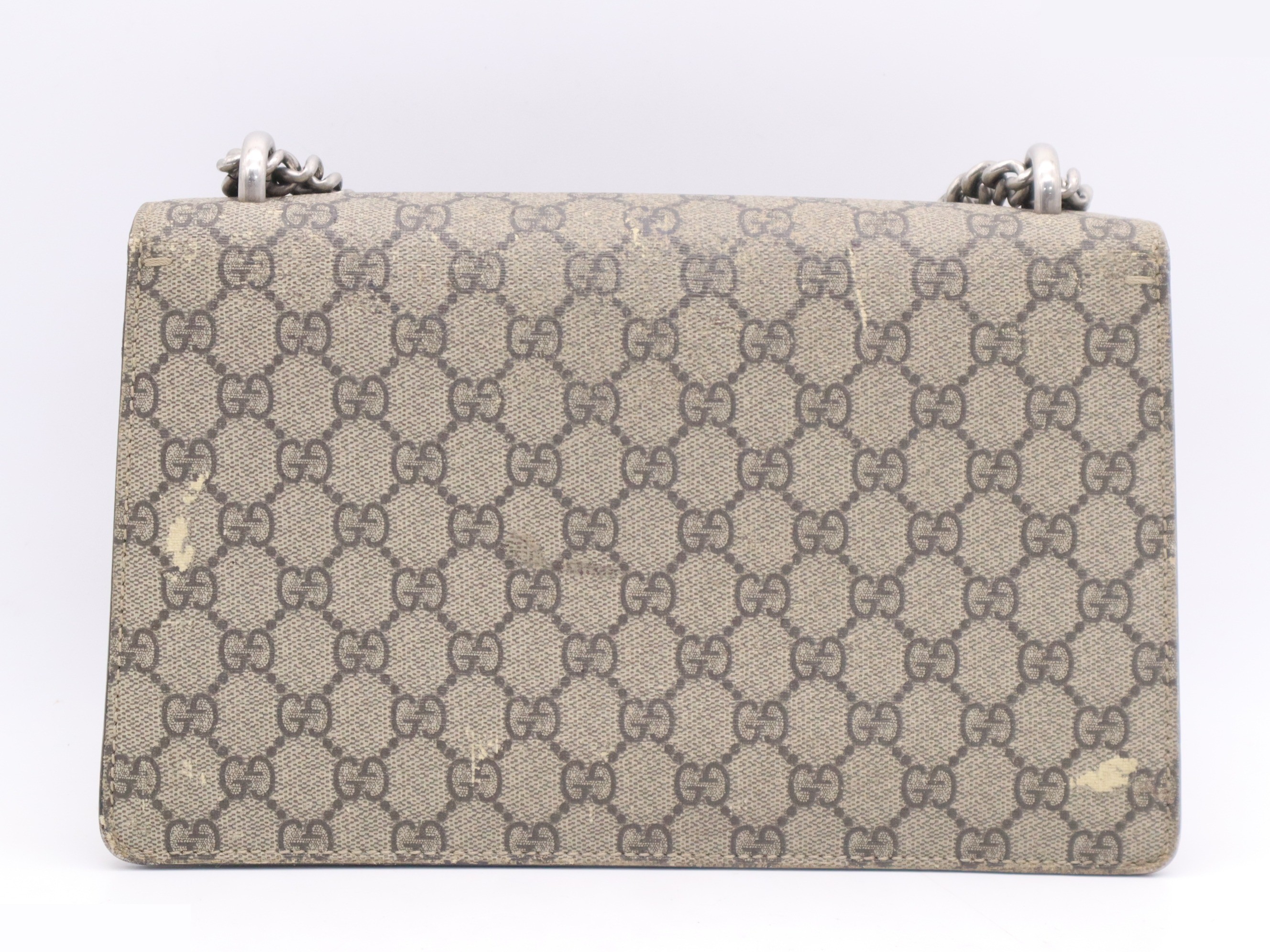 PVC x Leather GG Supreme Dionysus Chain Mini Bag, Beige — view 2