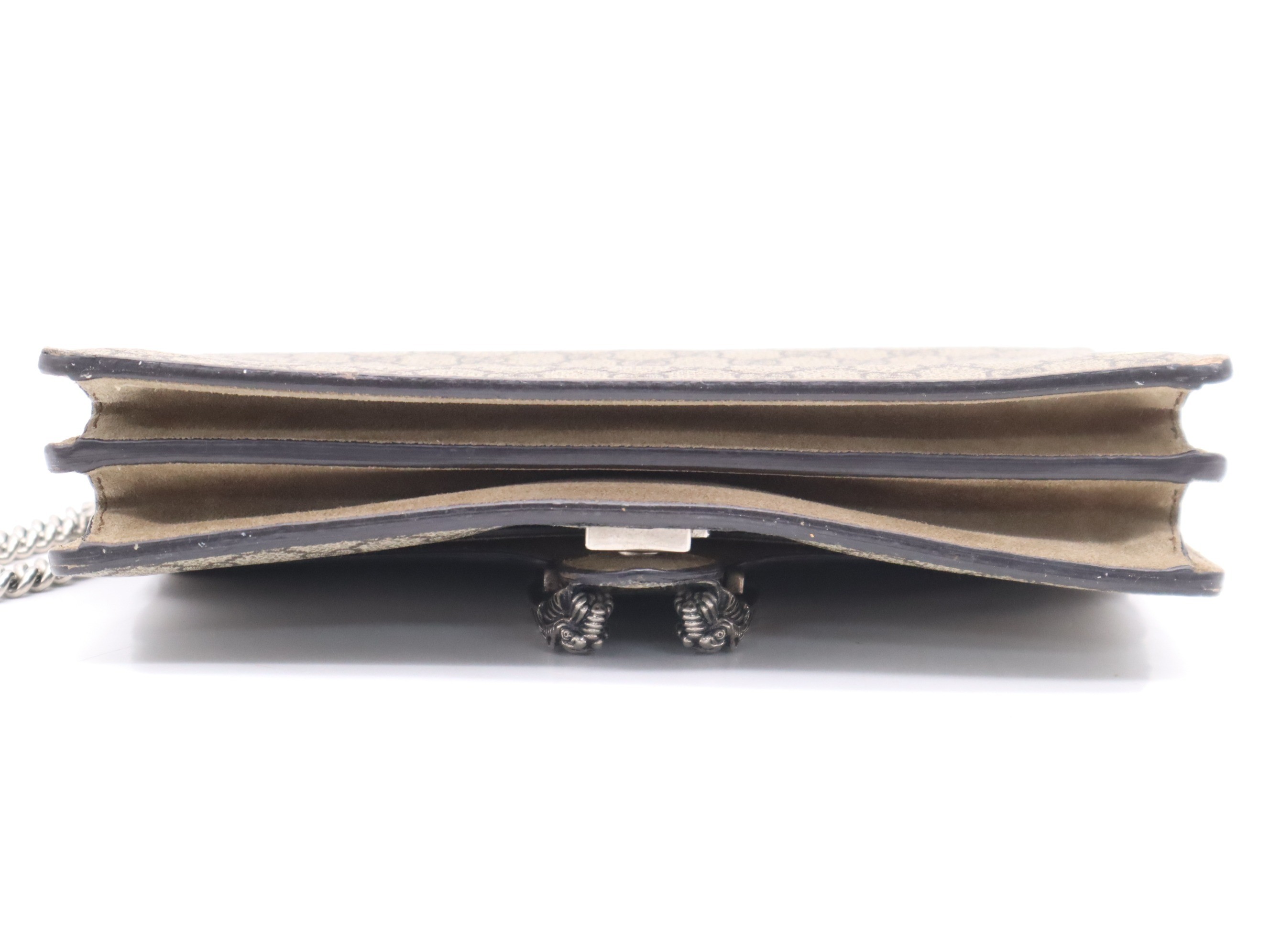 PVC x Leather GG Supreme Dionysus Chain Mini Bag, Beige — view 4