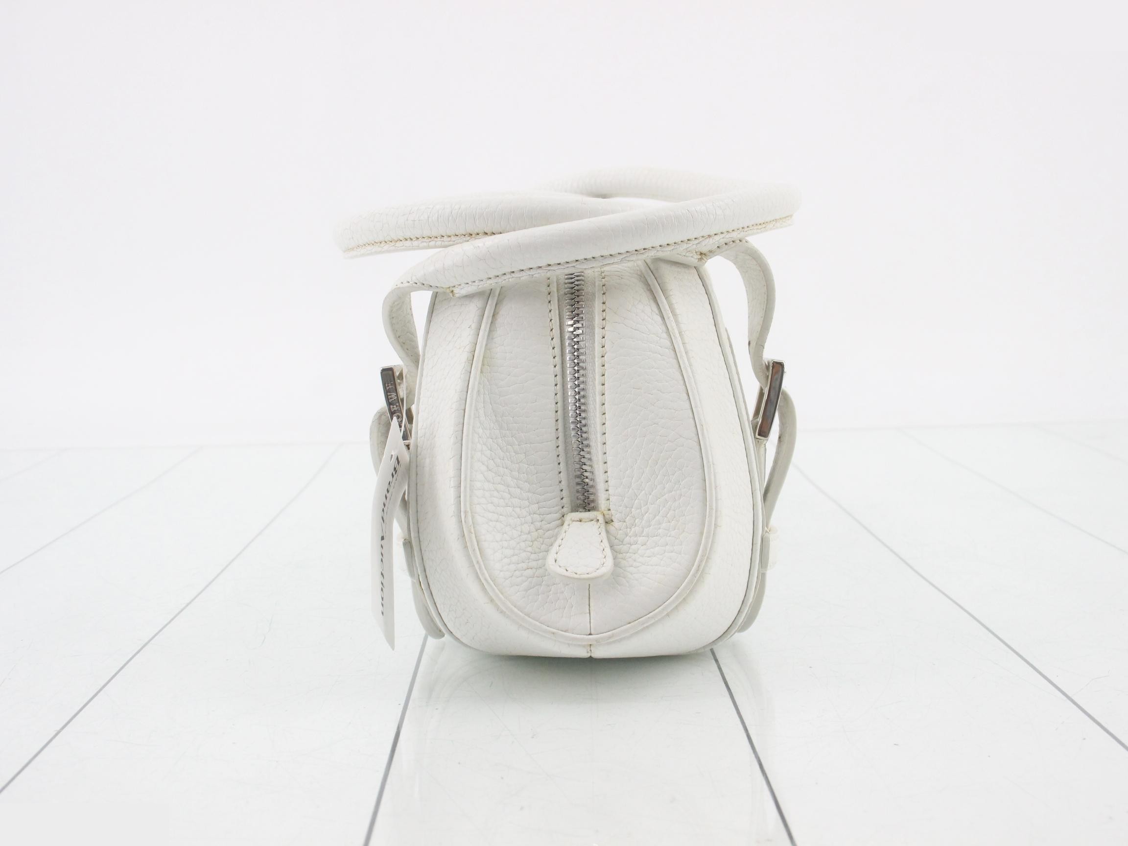 Senda Handbag/Mini Boston Leather White — view 3