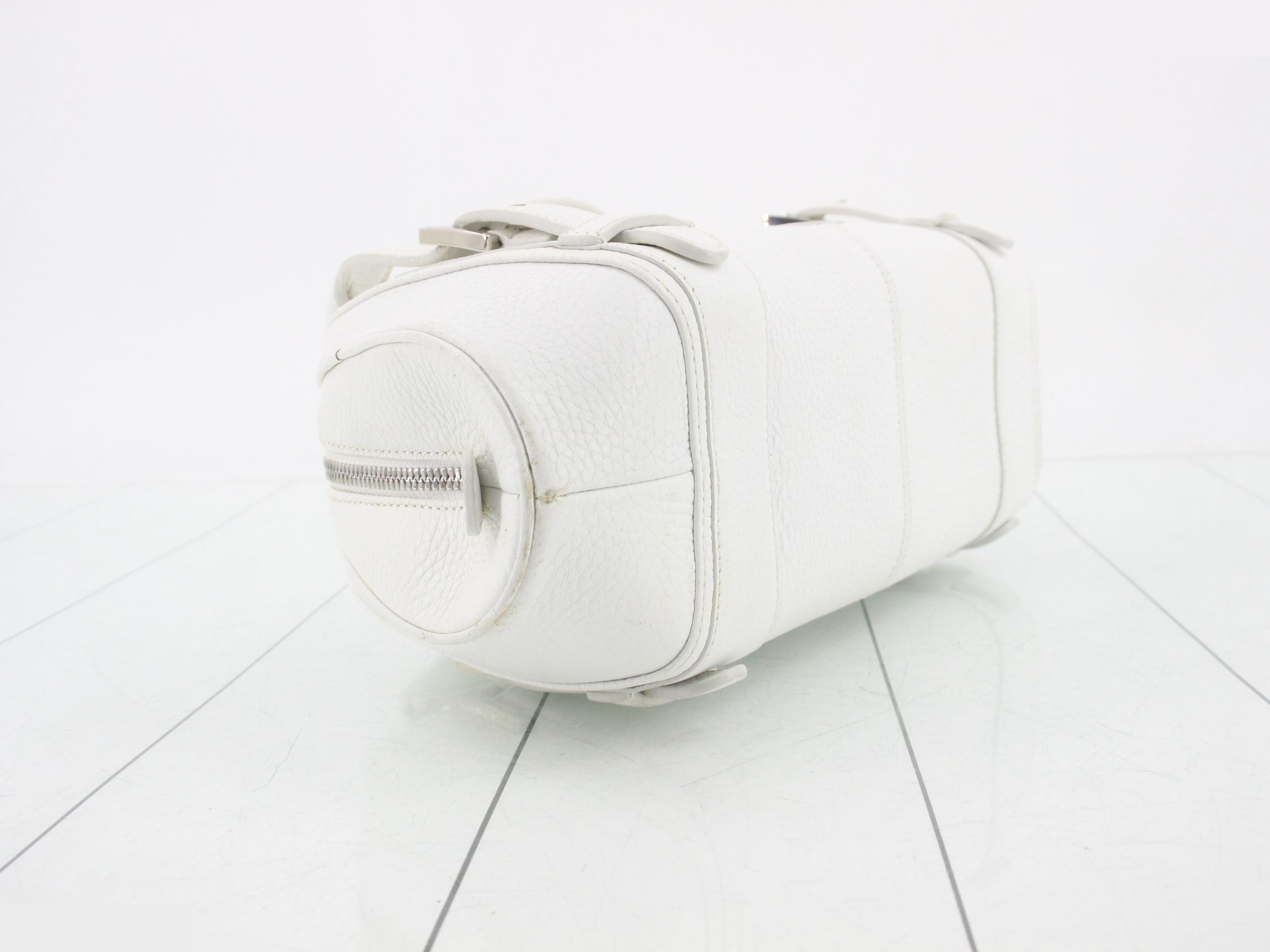 Senda Handbag/Mini Boston Leather White — view 5