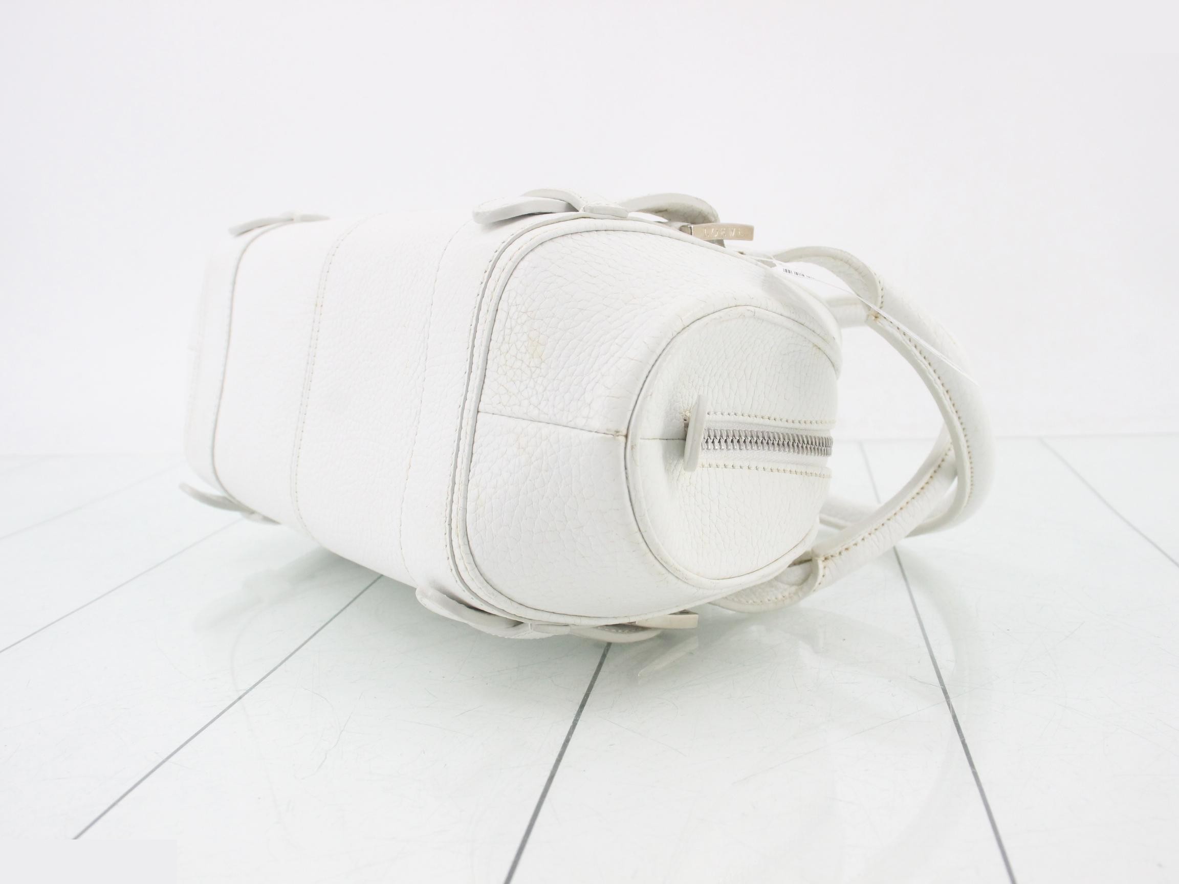 Senda Handbag/Mini Boston Leather White — view 6