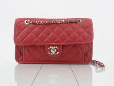 French Riviera Chain Shoulder Bag, Series 17, Caviar Leather