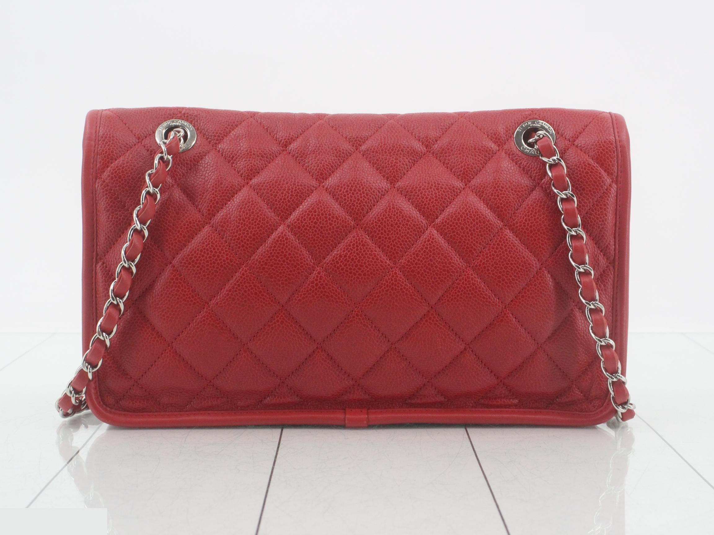 French Riviera Chain Shoulder Bag, Series 17, Caviar Leather — view 2