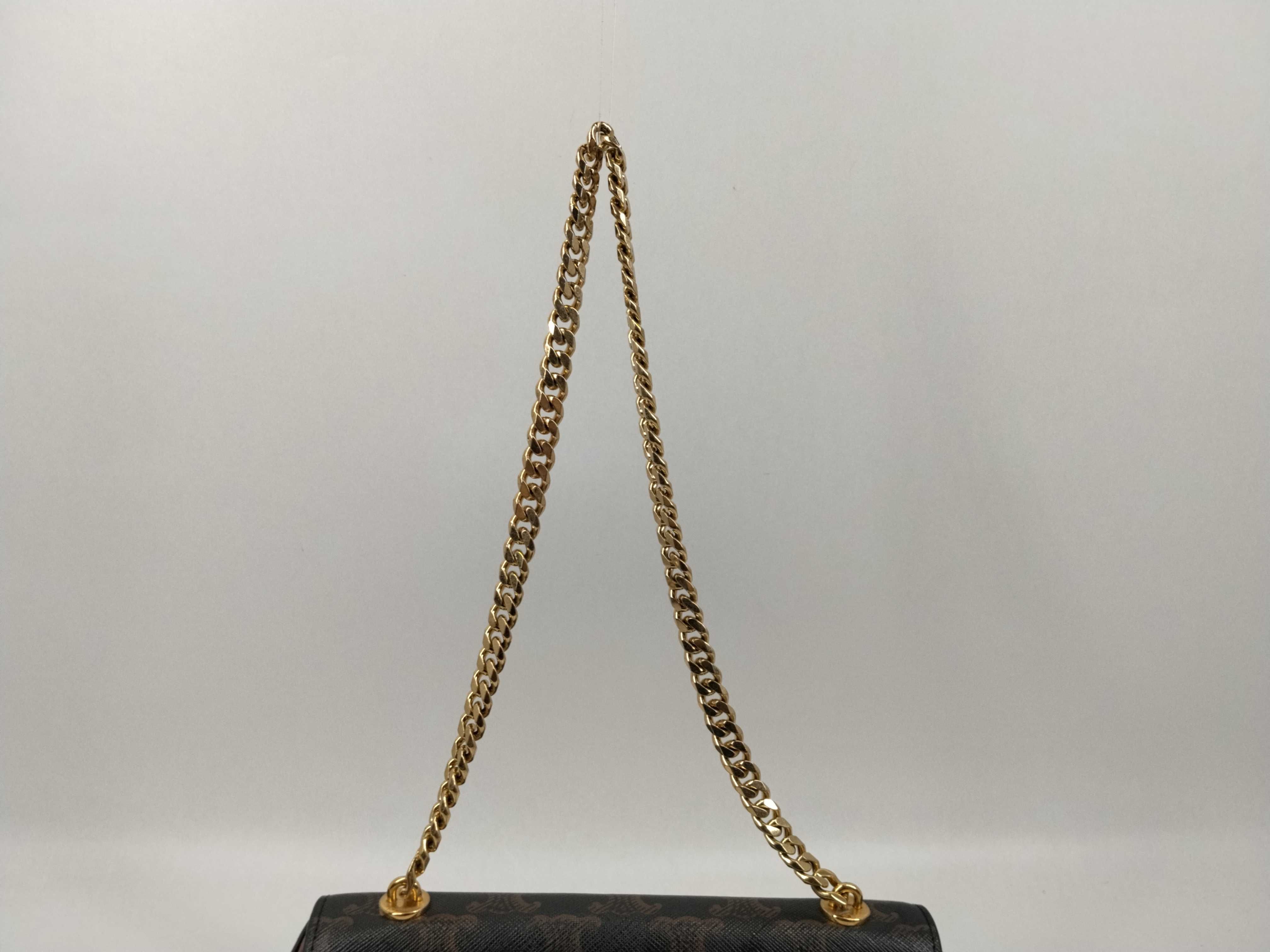 Triomphe Chain Shoulder Bag, Brown Shoulder Bag — view 4