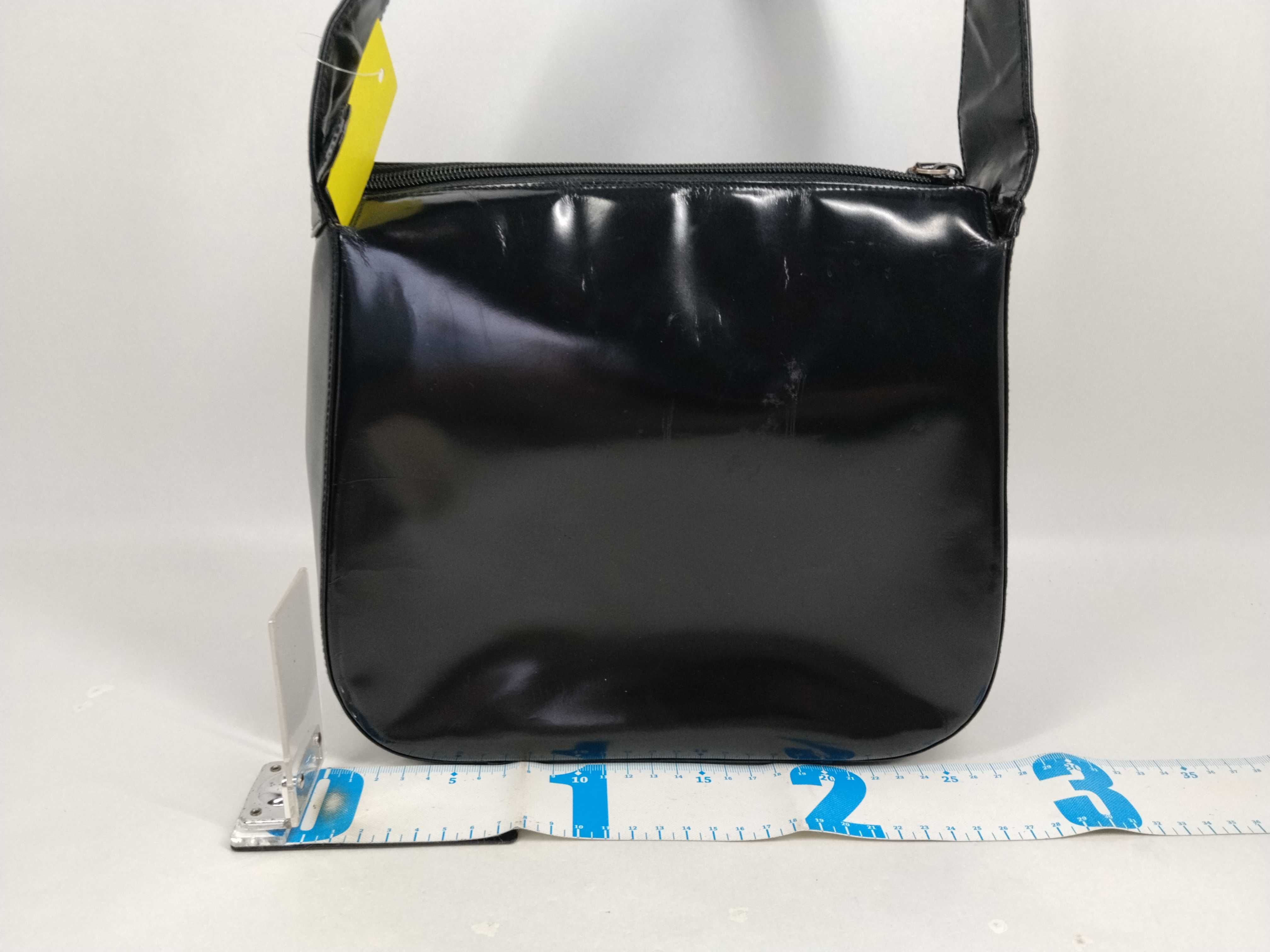 Enamel Interlocking Shoulder Bag — view 2