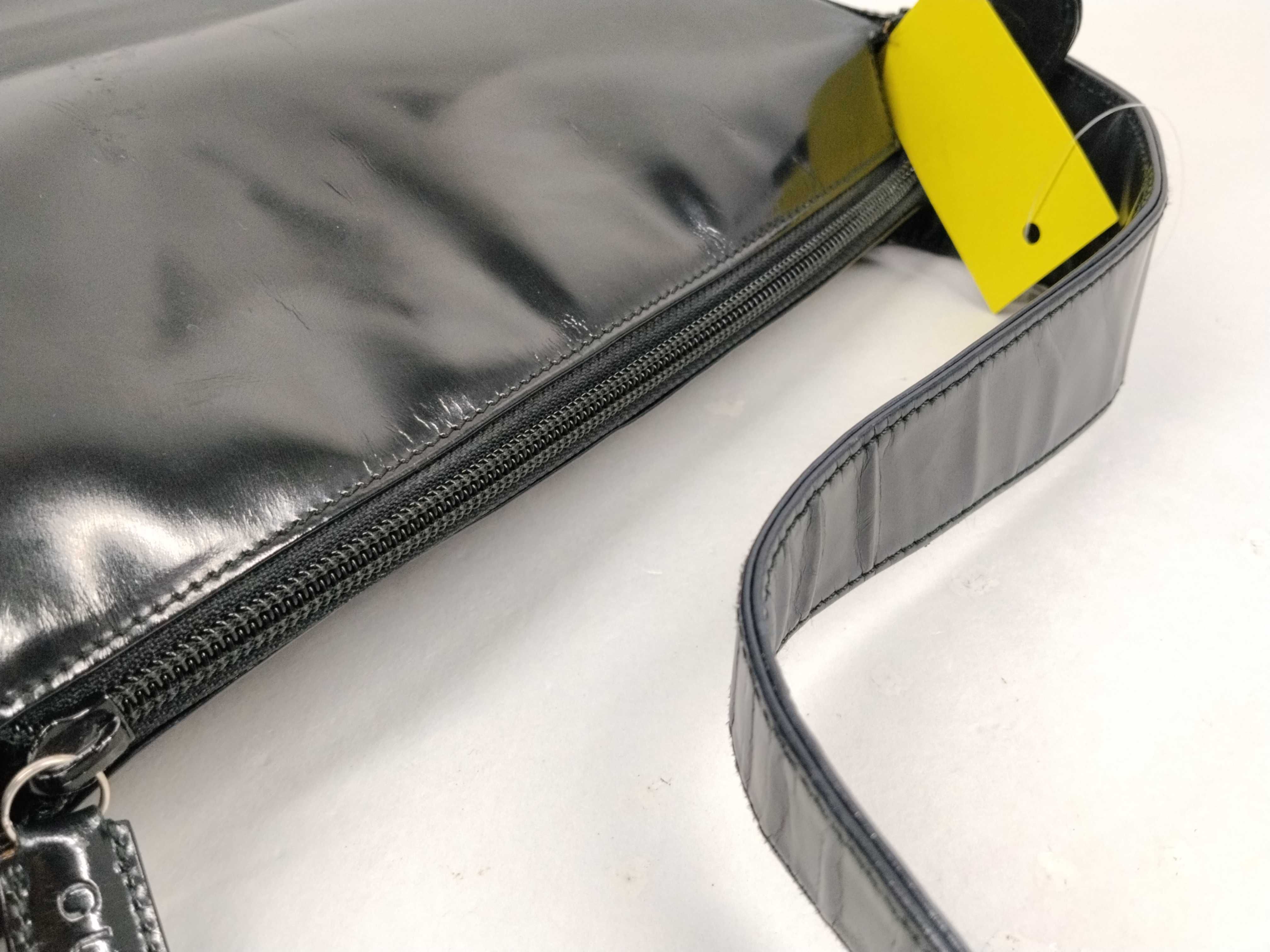 Enamel Interlocking Shoulder Bag — view 11