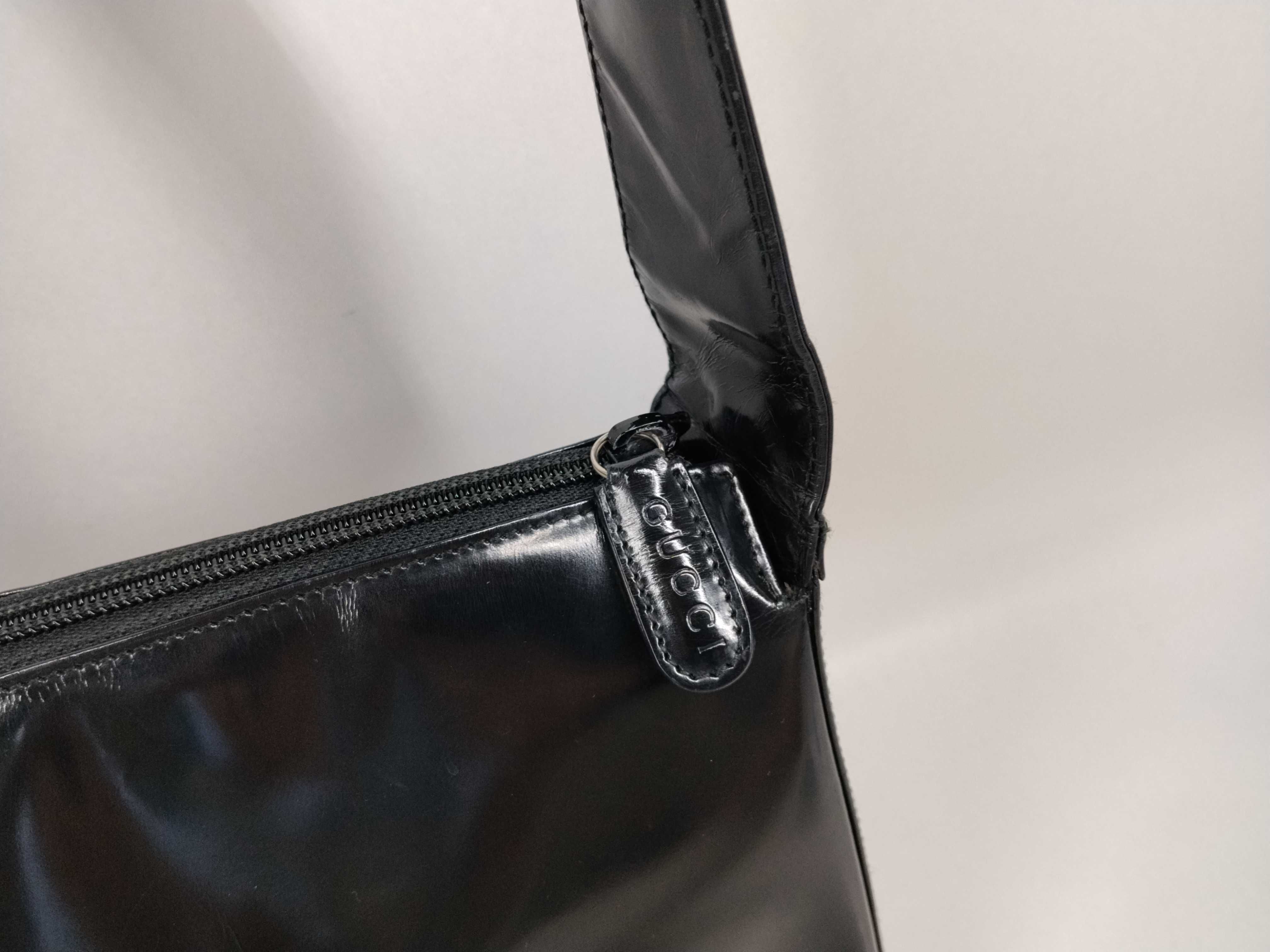 Enamel Interlocking Shoulder Bag — view 5