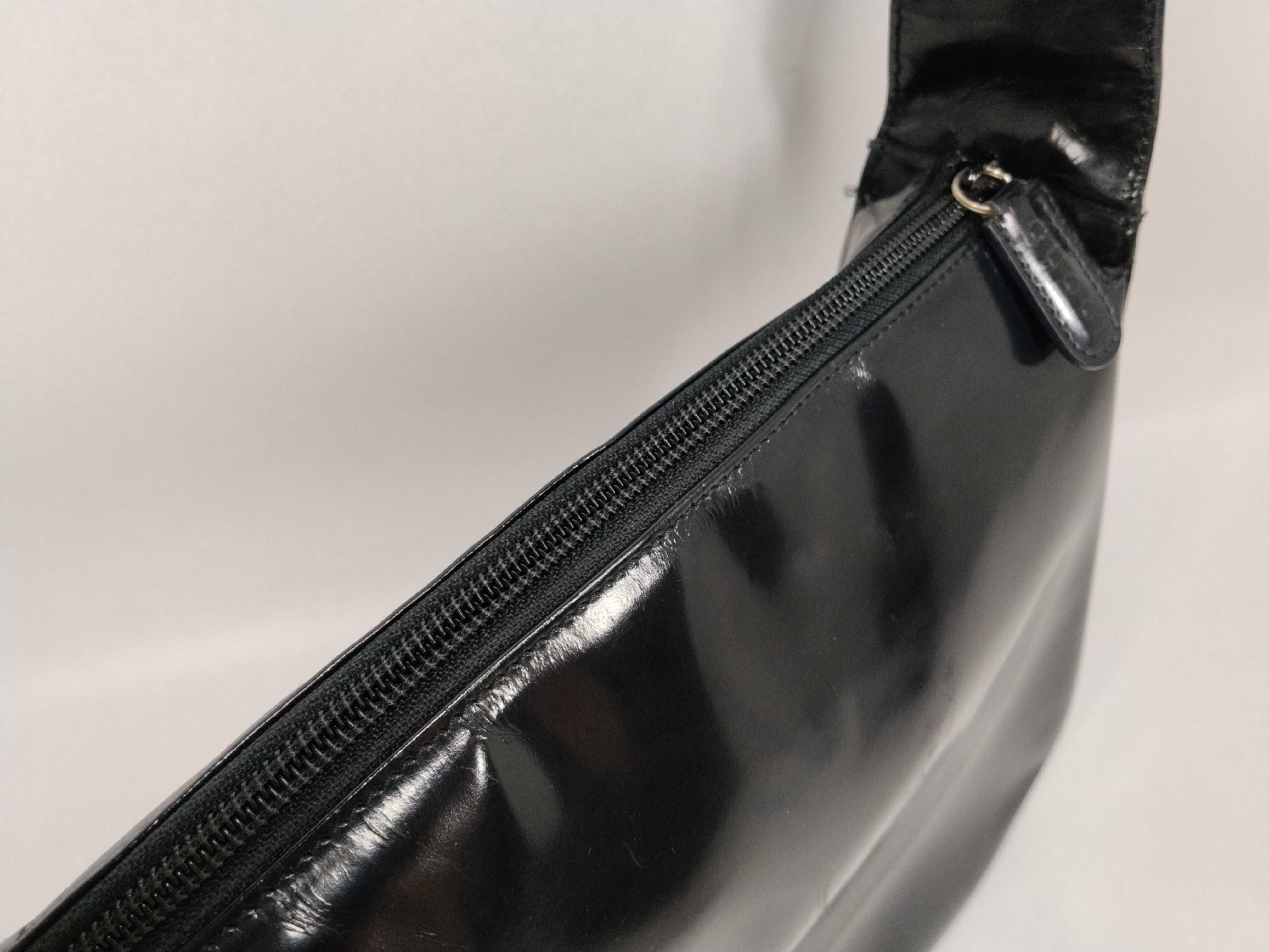 Enamel Interlocking Shoulder Bag — view 6