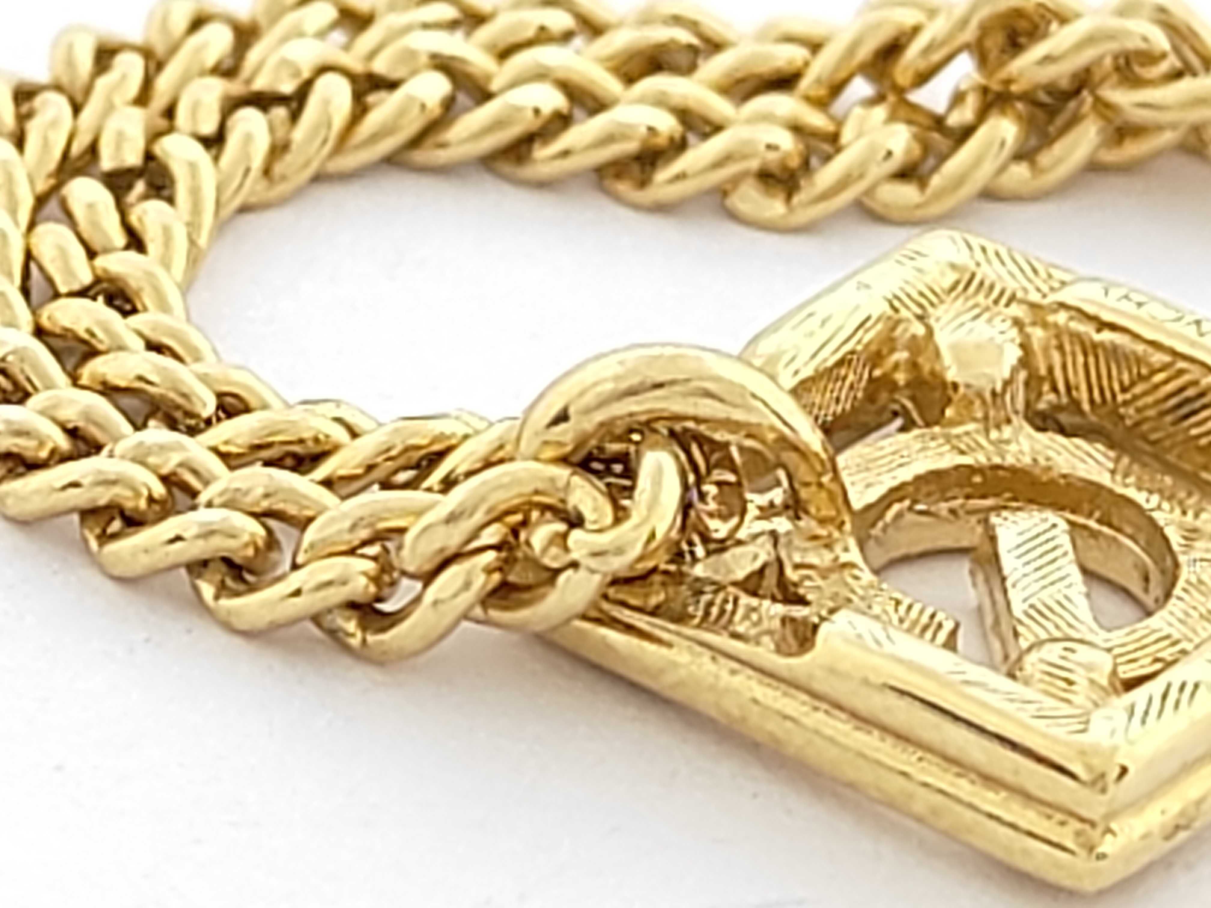 Rhinestone GP Gold Necklace 8.8g — view 5