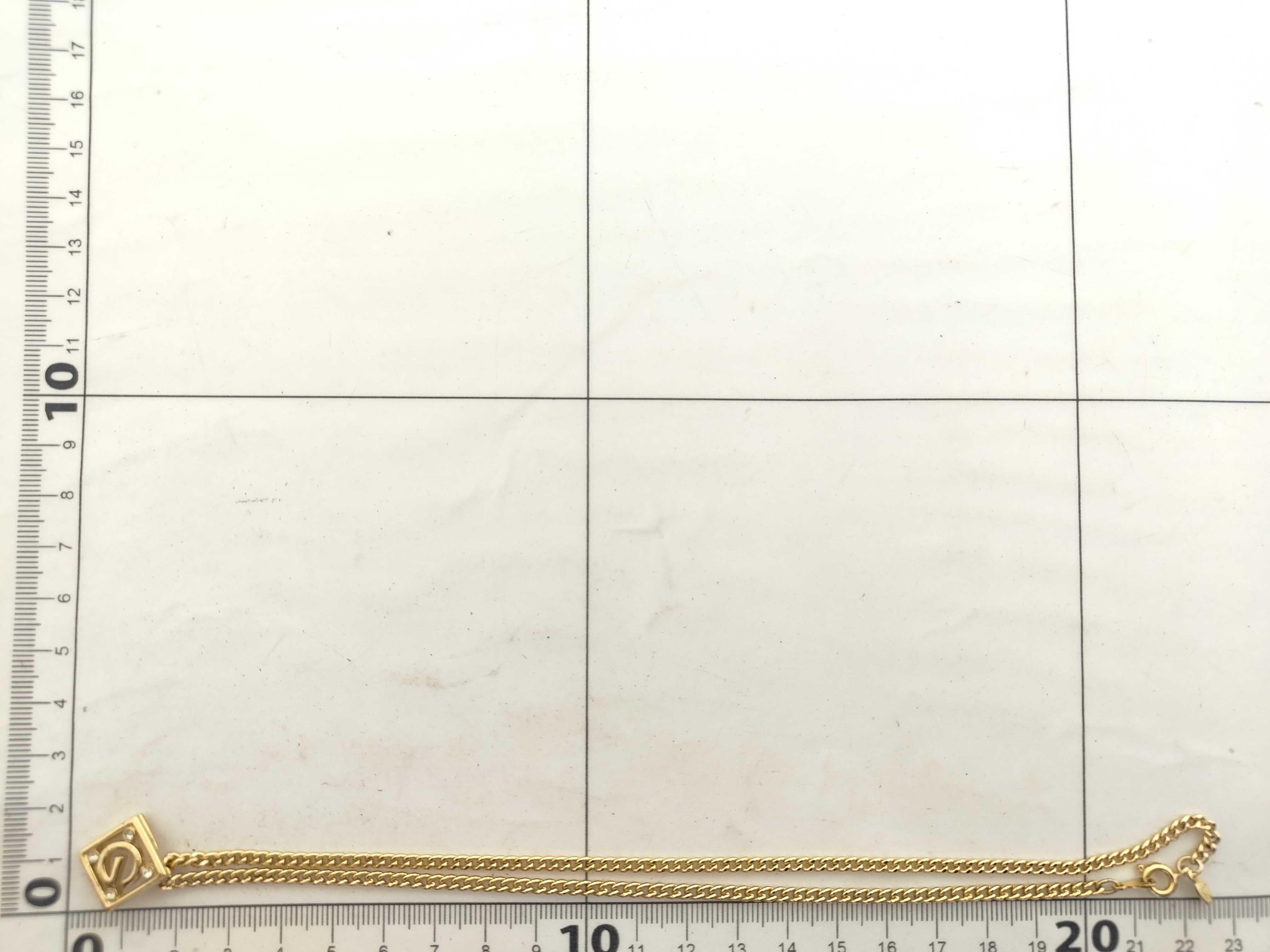 Rhinestone GP Gold Necklace 8.8g — view 10