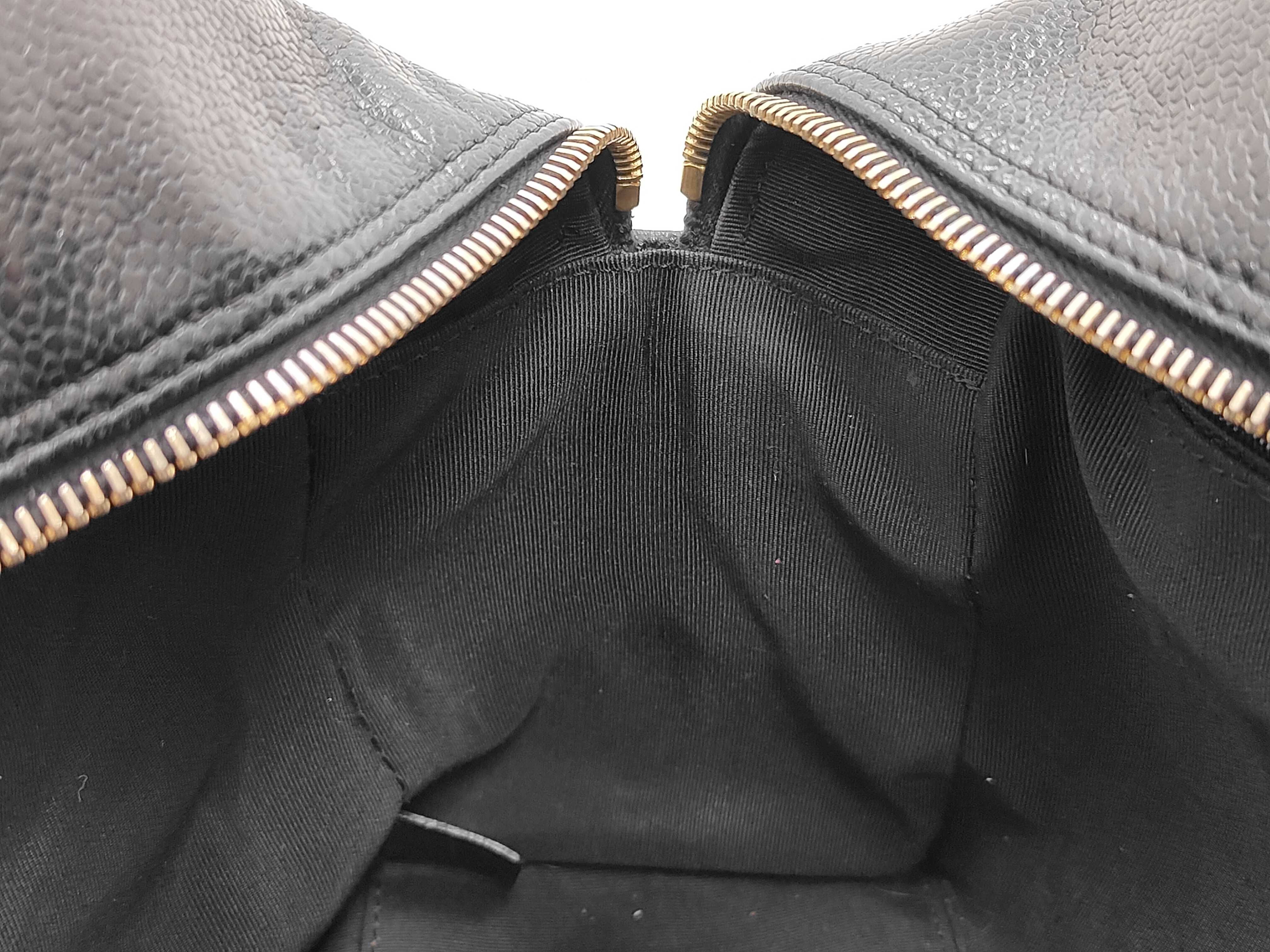 Caviar Skin Matelassé Mini Boston Bag, Large Coco Black Boston Bag — view 9