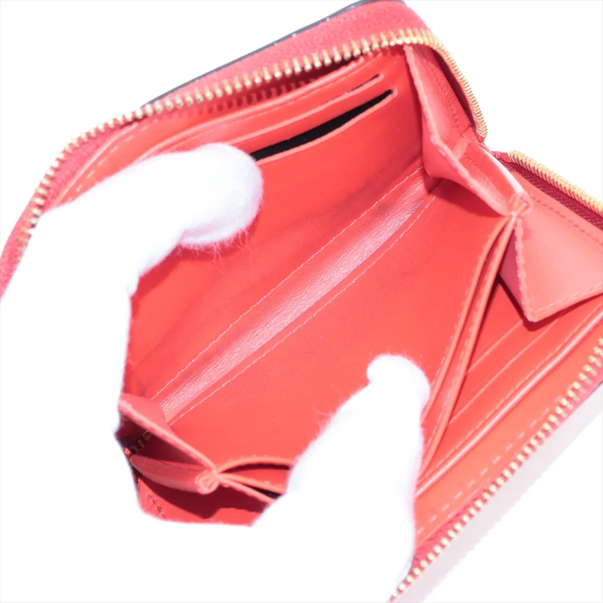 Vernis Zippy Coin Purse M90523 Red x Pink Coin Case — view 5