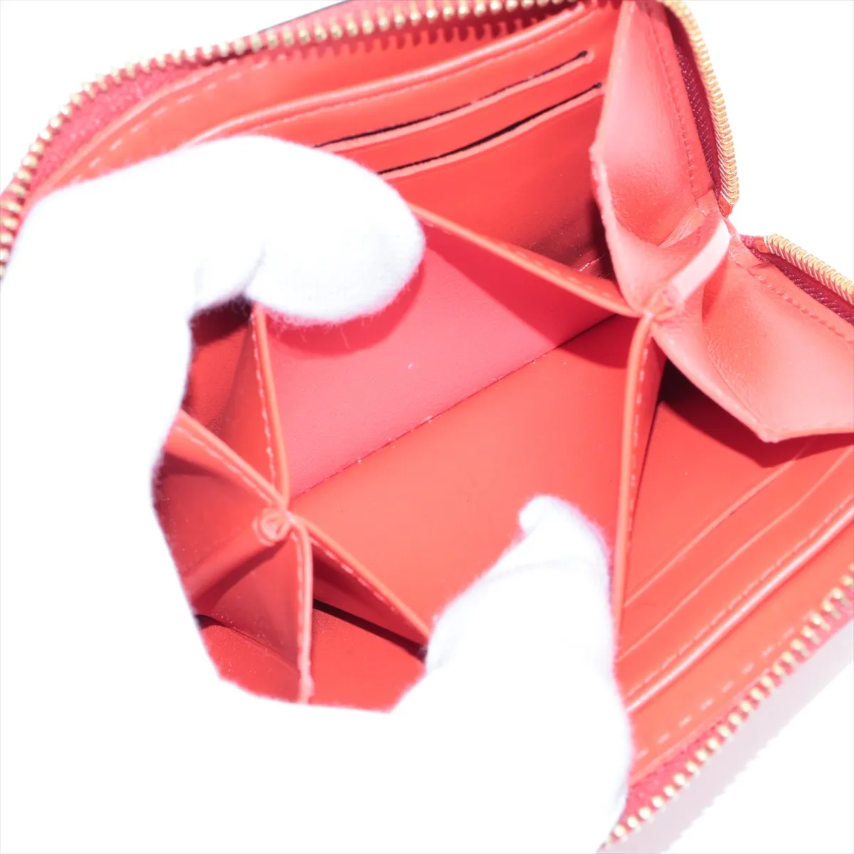 Vernis Zippy Coin Purse M90523 Red x Pink Coin Case — view 6