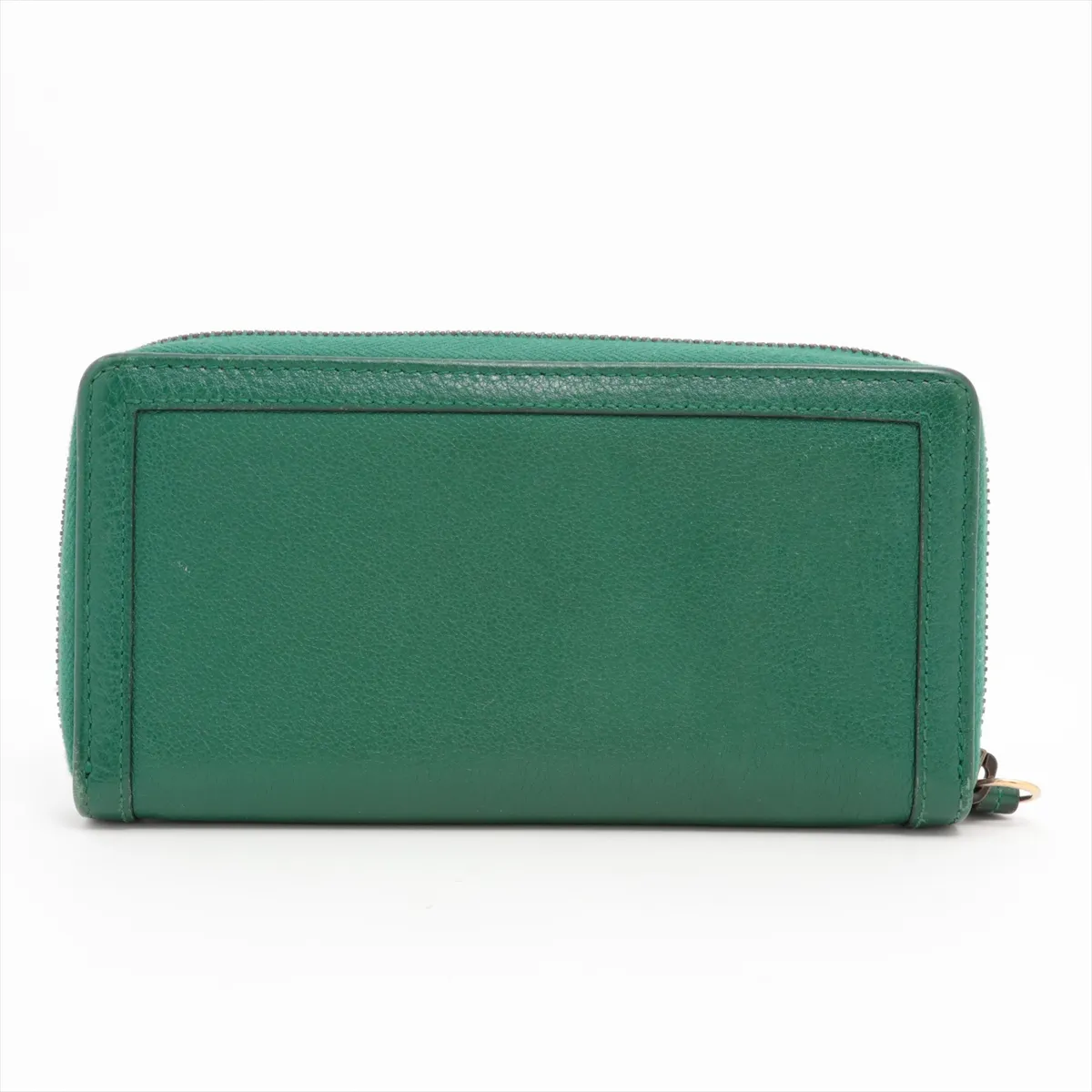 Diana Bamboo 658634 Leather Round Zip Wallet Green — view 2
