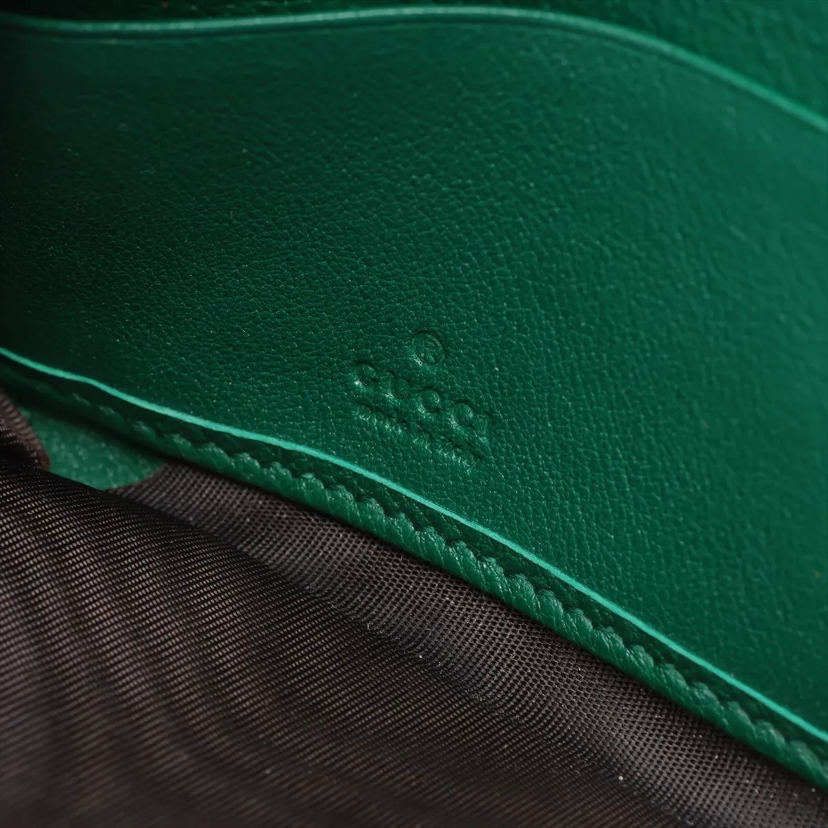 Diana Bamboo 658634 Leather Round Zip Wallet Green — view 8