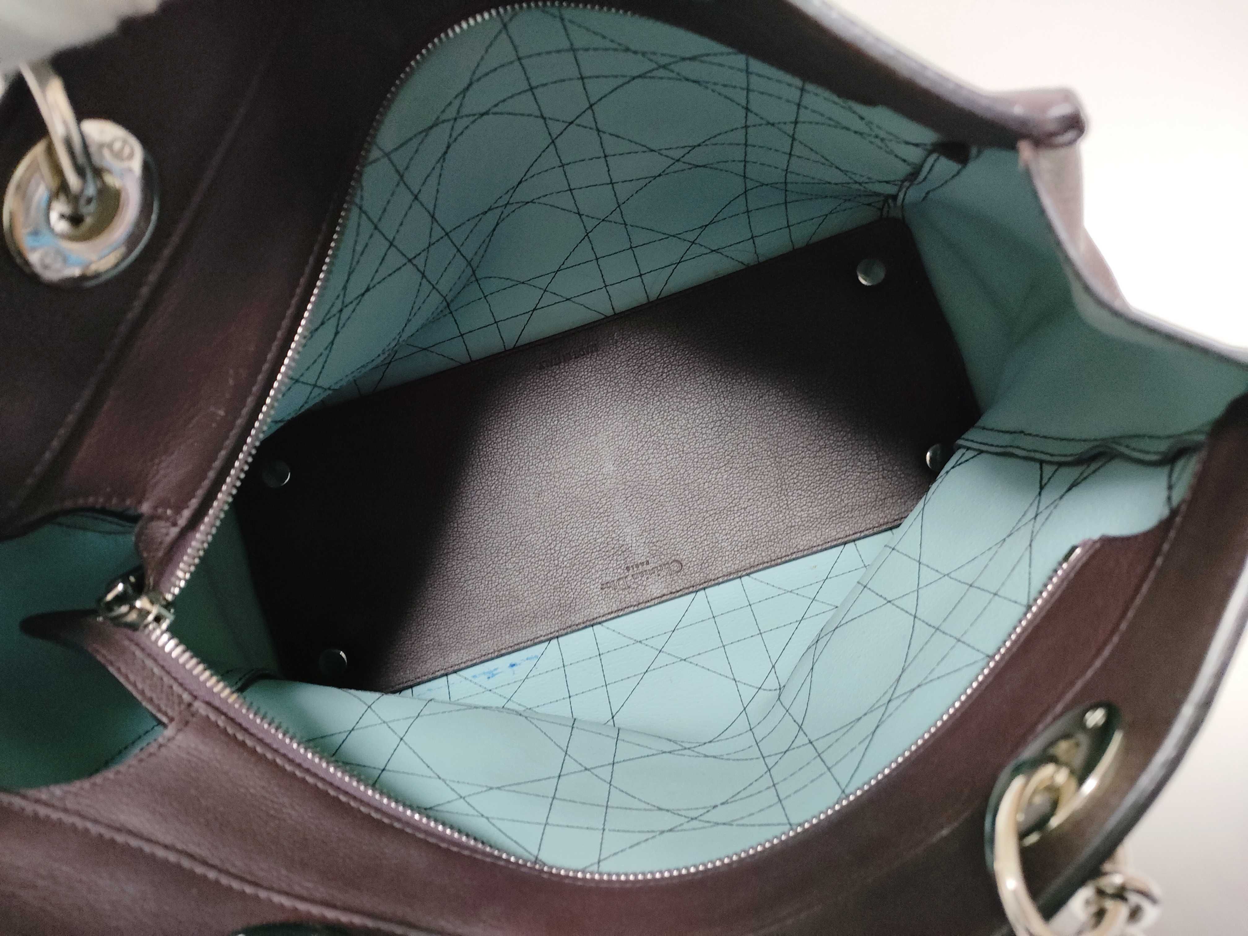 Lady Dior HK-01RU0156 Ultra Cannage Leather Bordeaux Chain Tote Bag — view 10