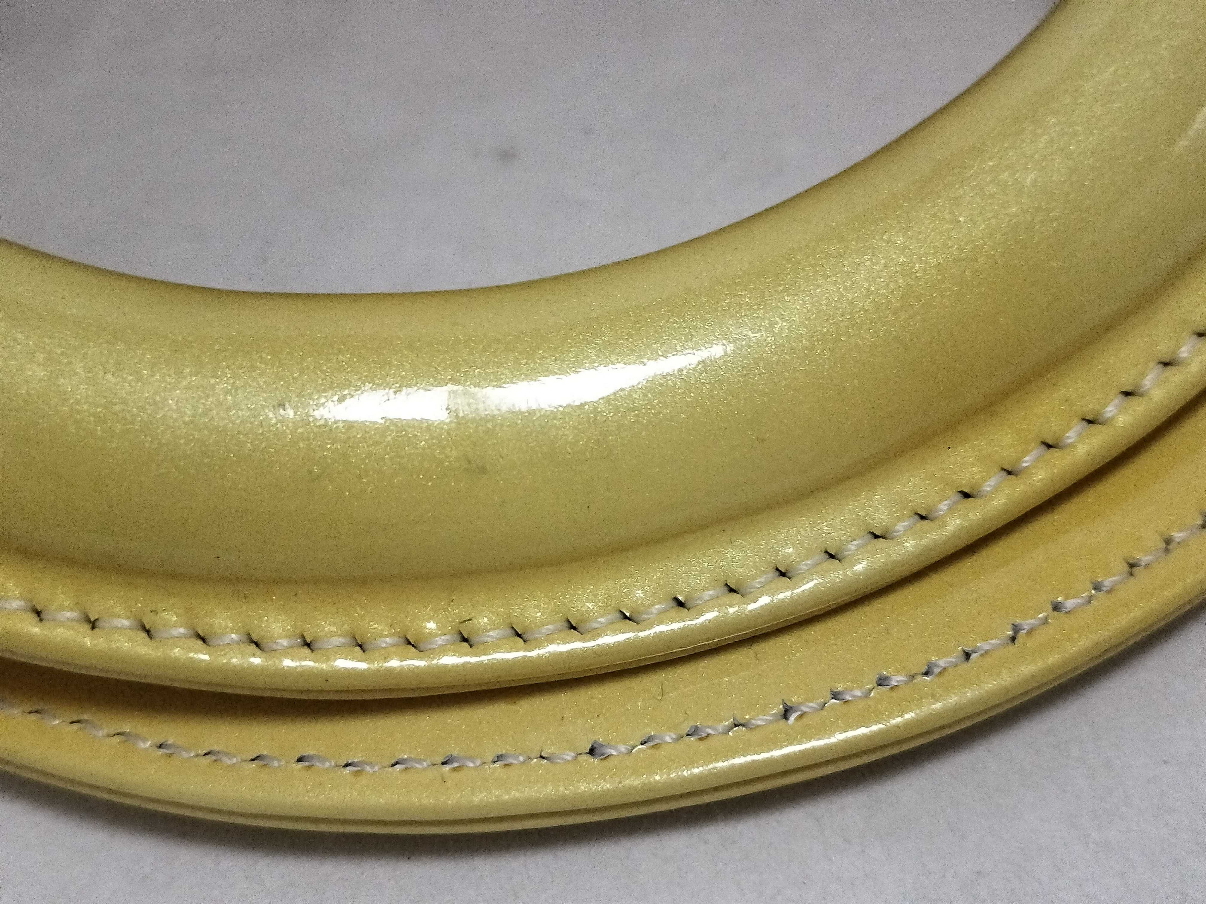 Lady Dior Trotter Lady Patent Leather Yellow Handbag — view 4
