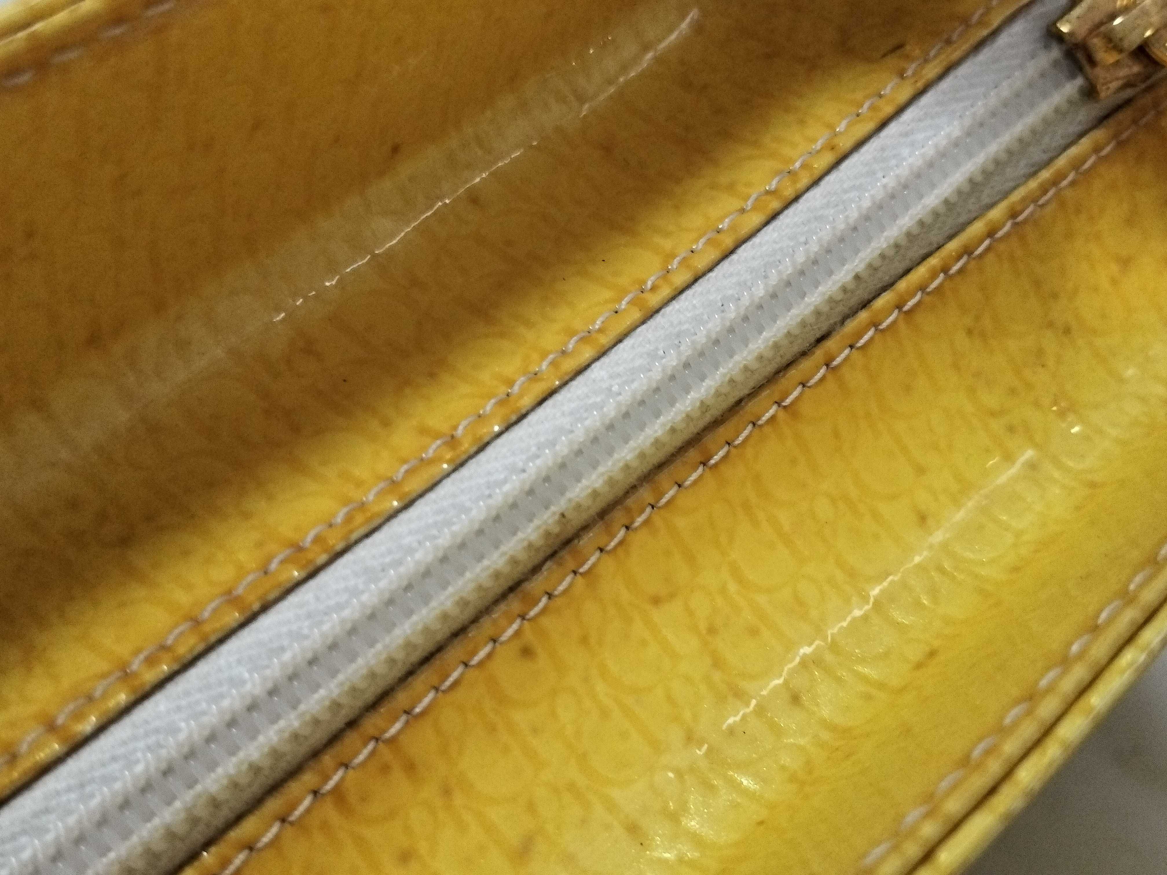 Lady Dior Trotter Lady Patent Leather Yellow Handbag — view 6