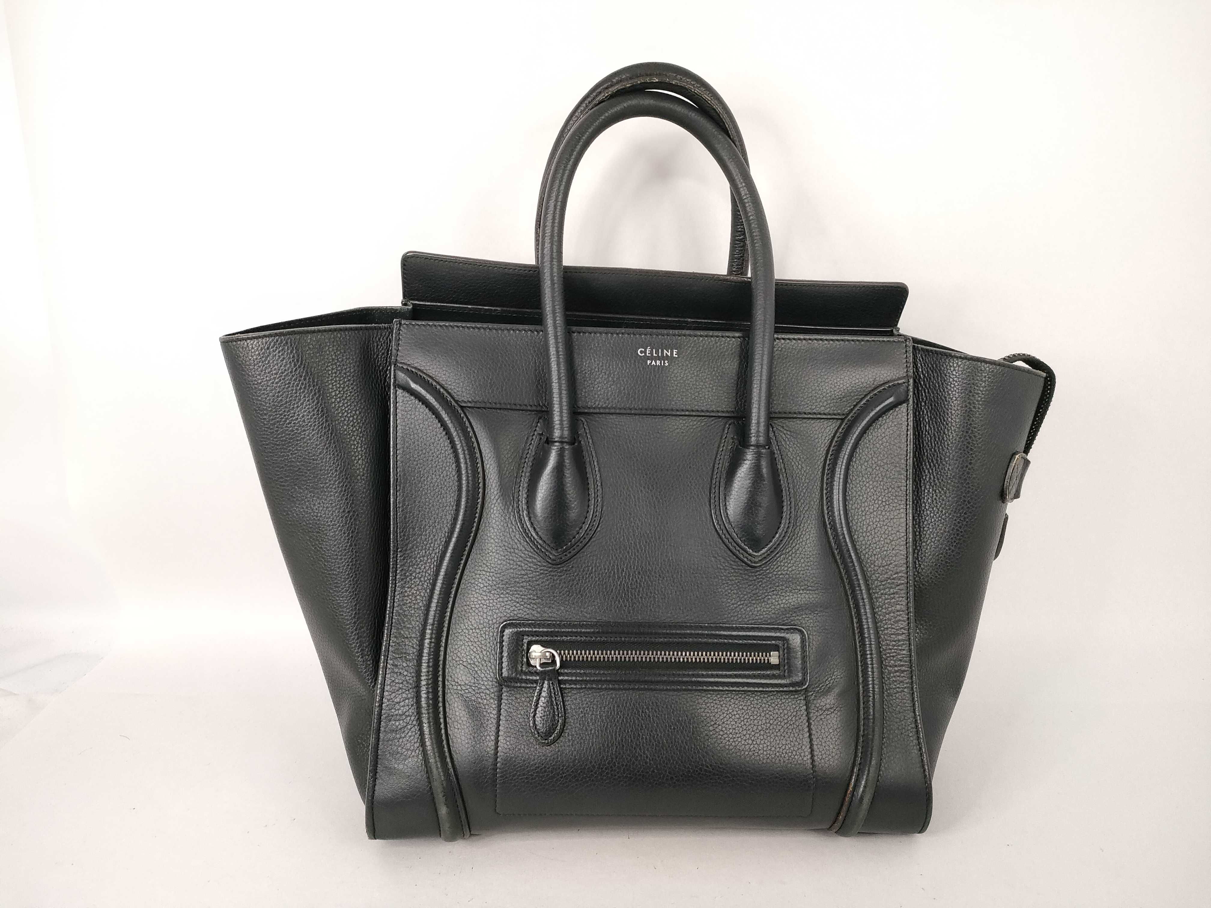 Luggage Mini Handbag Leather U-GA-0134 Black Tote Bag