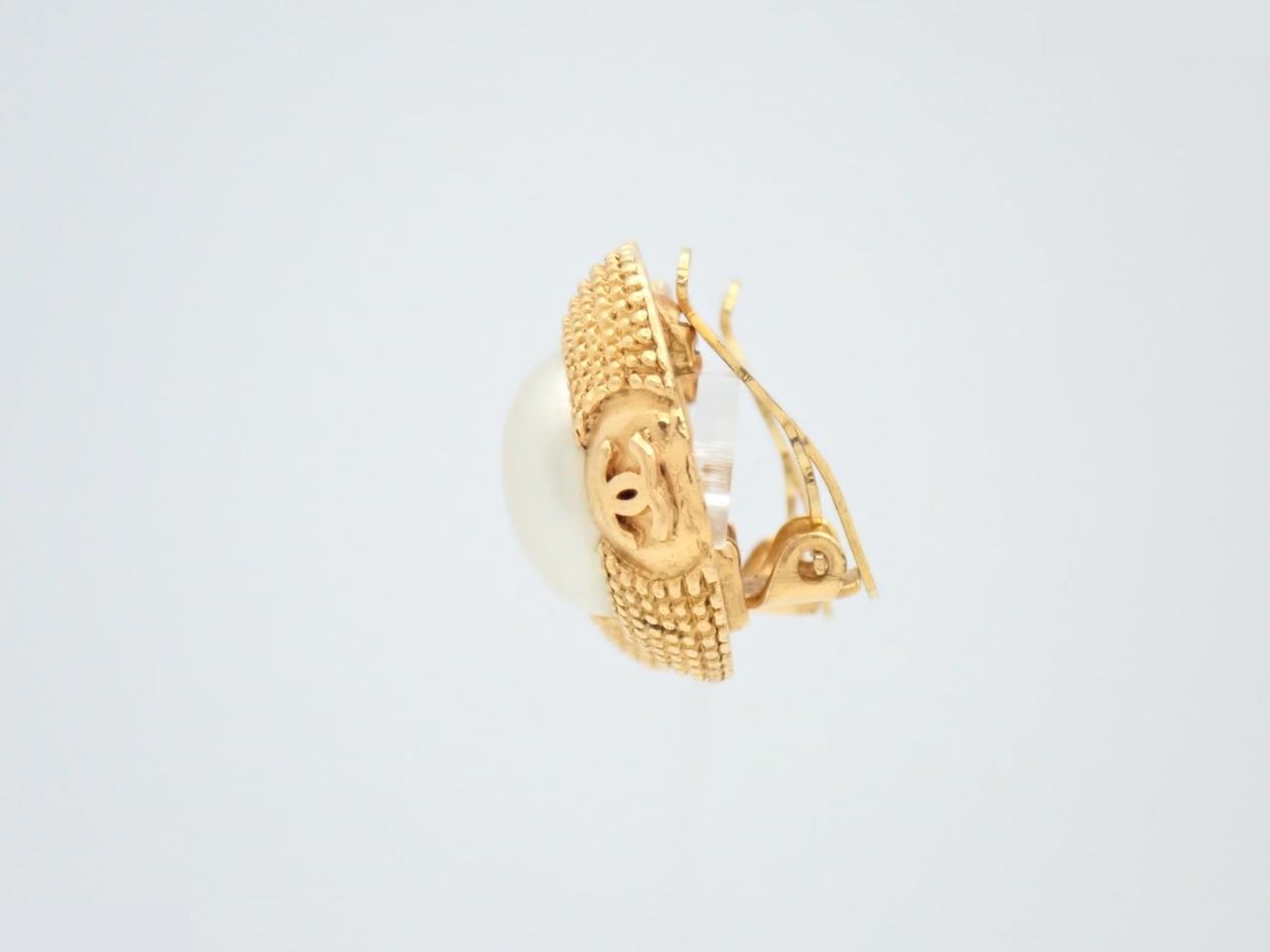 Faux pearl earrings — view 3