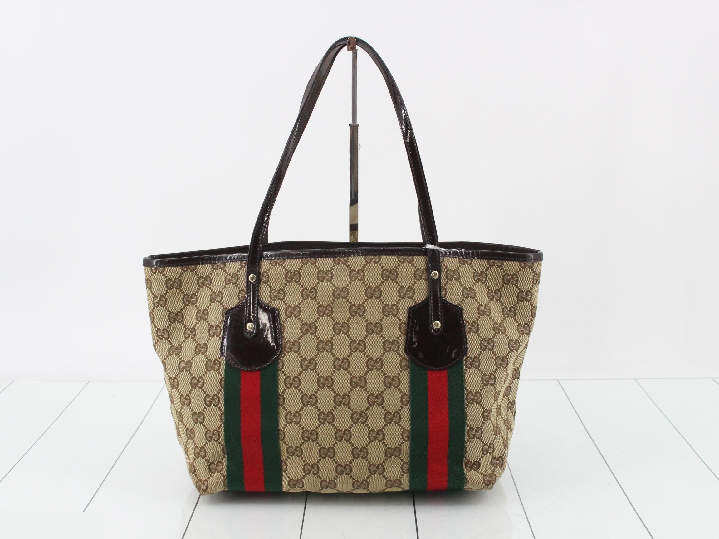 GG Canvas Sherry Line Tote Bag with Charm — view 2