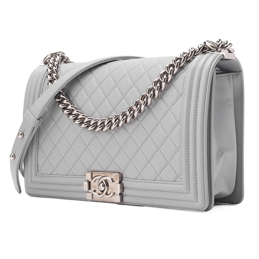Lambskin Boy Chanel Large Size Chain Shoulder Bag — view 2