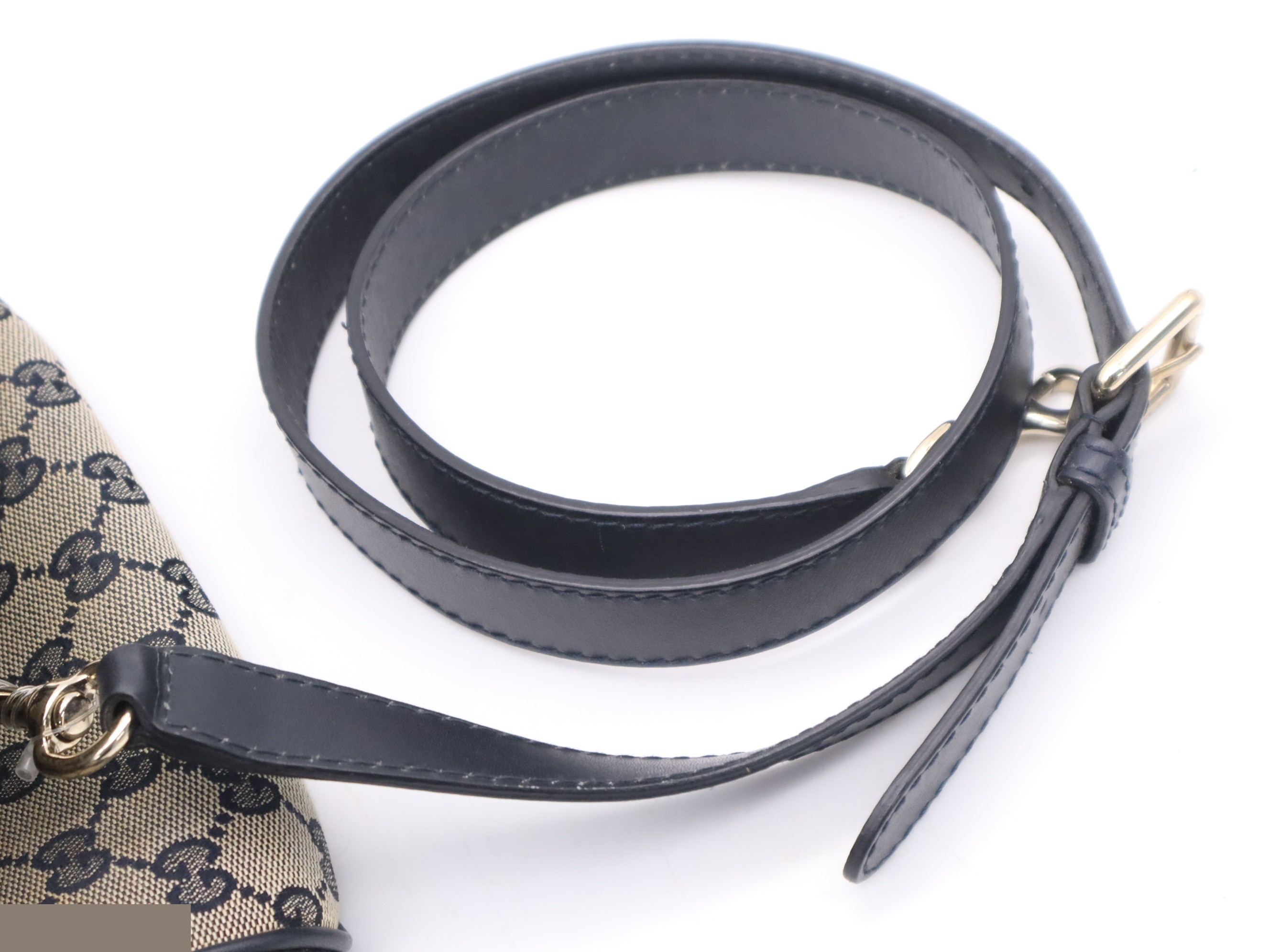 GG Canvas Boston Bag with Shoulder Strap, Beige/Black — view 8