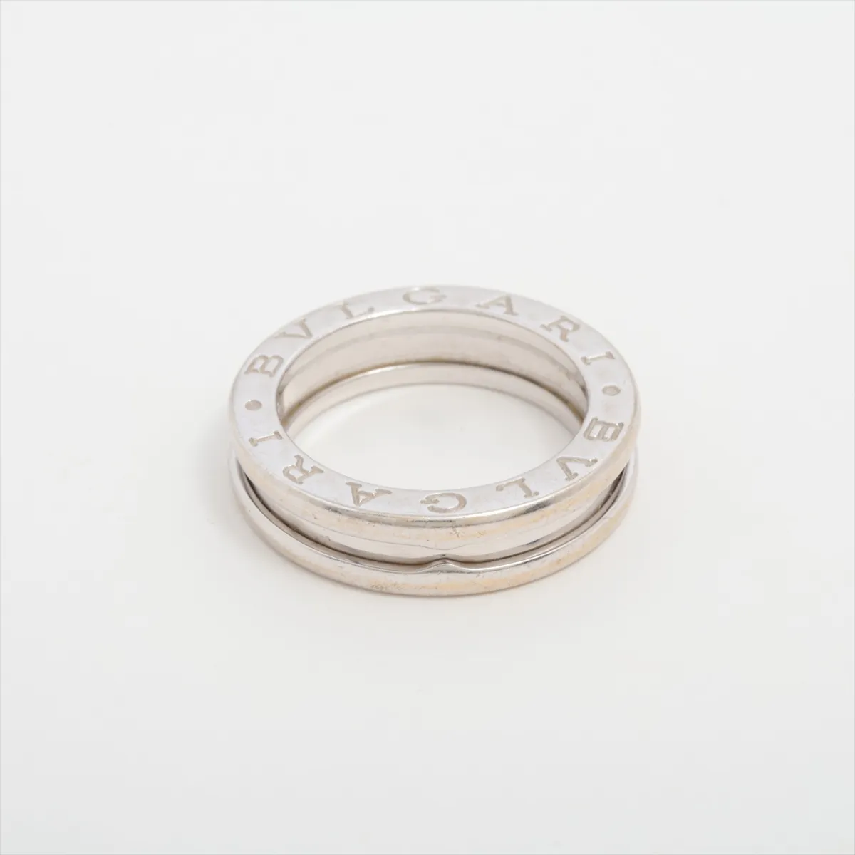 B.zero1 ring, 750 (WG), 5.8g, size 48. Shows signs of wear, dents, and some plating peeling. — view 2