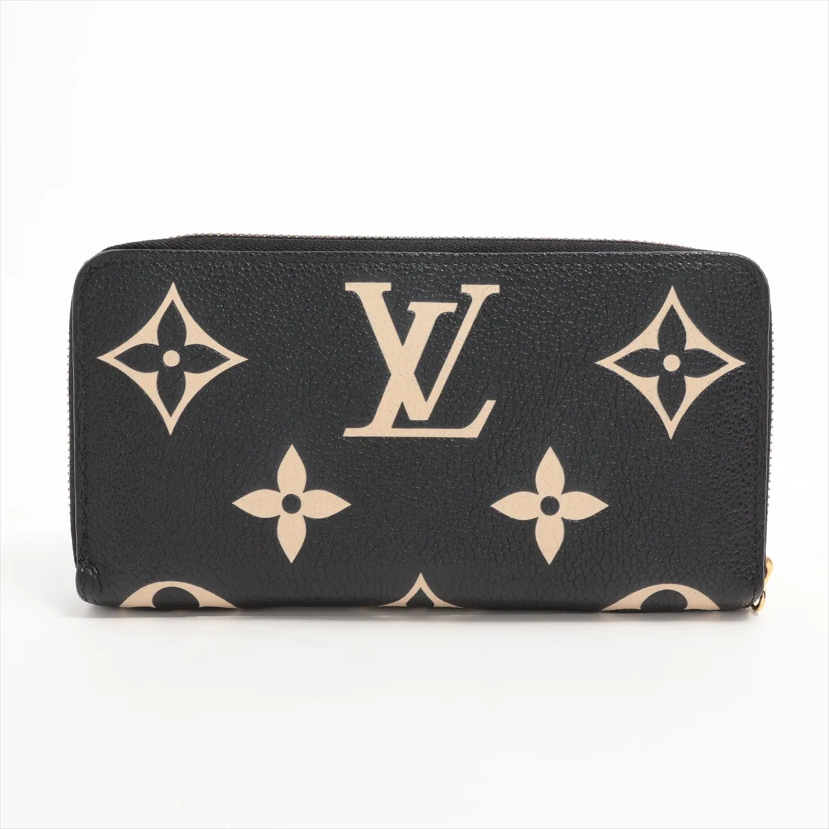 Bicolor Monogram Empreinte Zippy Wallet M80481 Noir x Cream Round Zip Wallet (RFID detected) — view 2