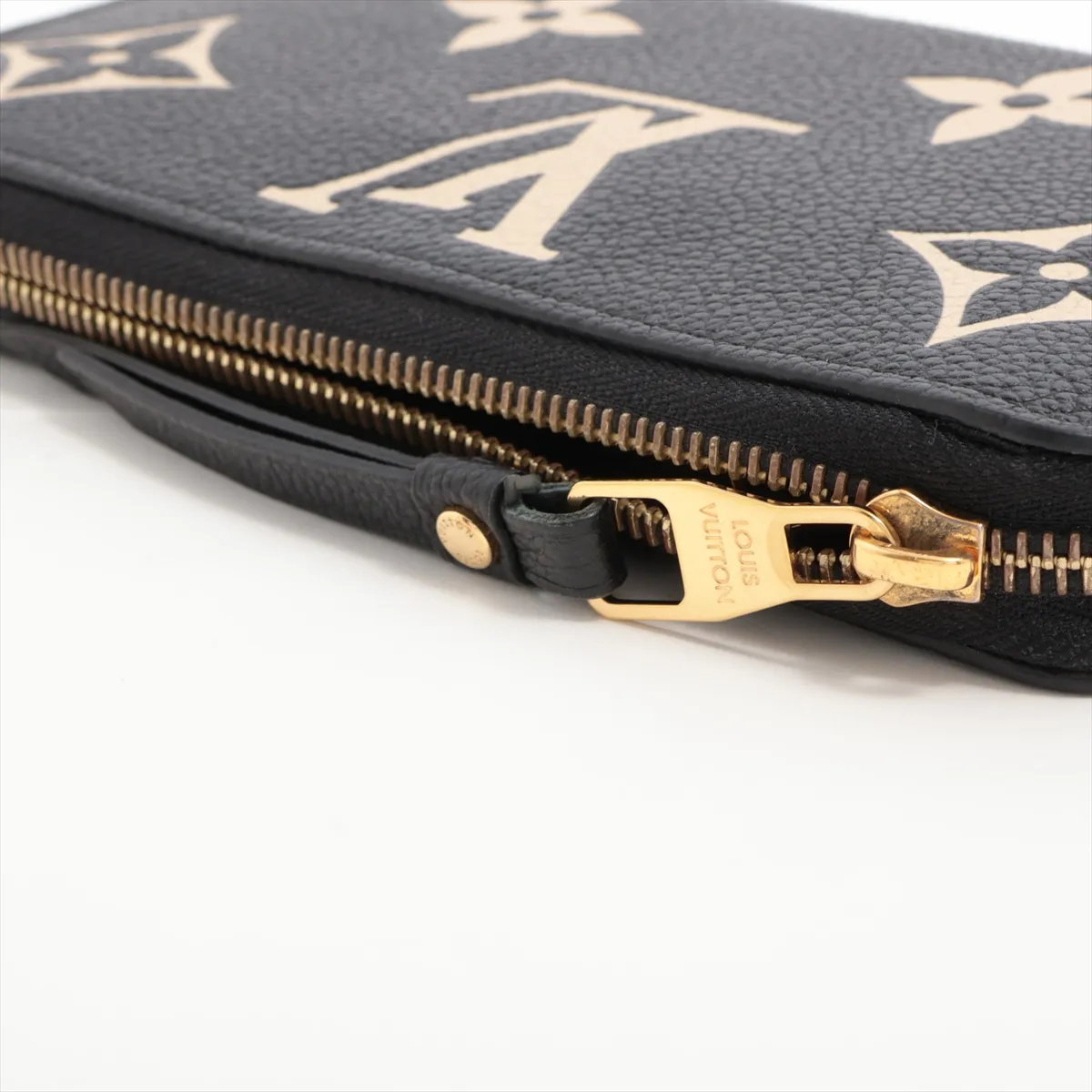 Bicolor Monogram Empreinte Zippy Wallet M80481 Noir x Cream Round Zip Wallet (RFID detected) — view 14