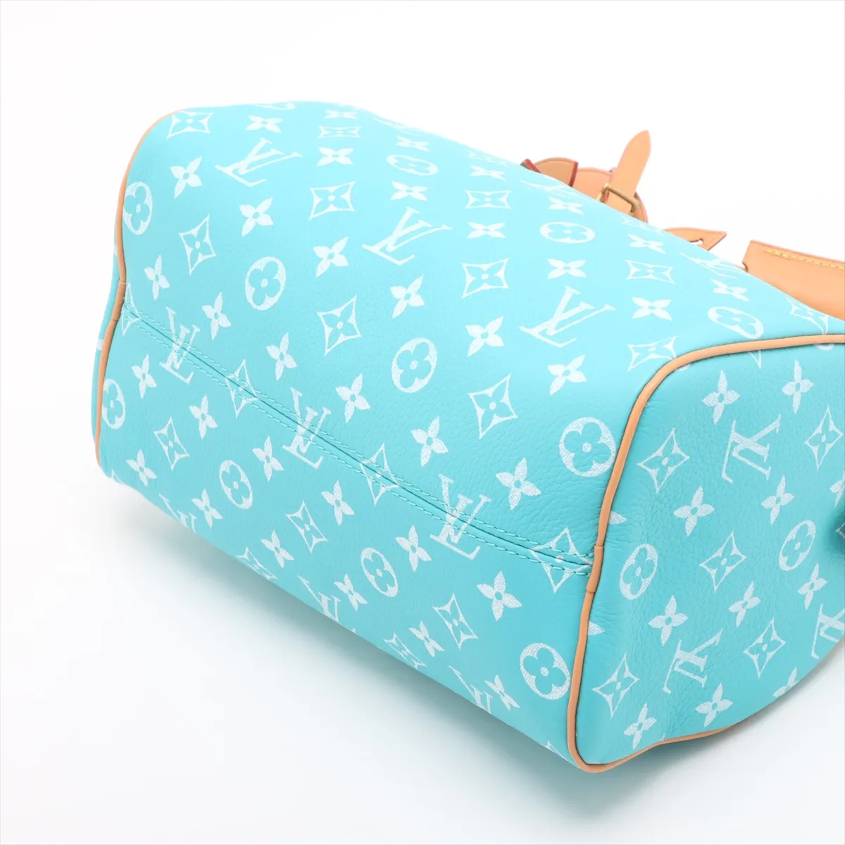 [Individually wrapped] Louis Vuitton Monogram Leather Speedy P9 Bandouliere 25 M11561 Blue RFID reaction available — view 3