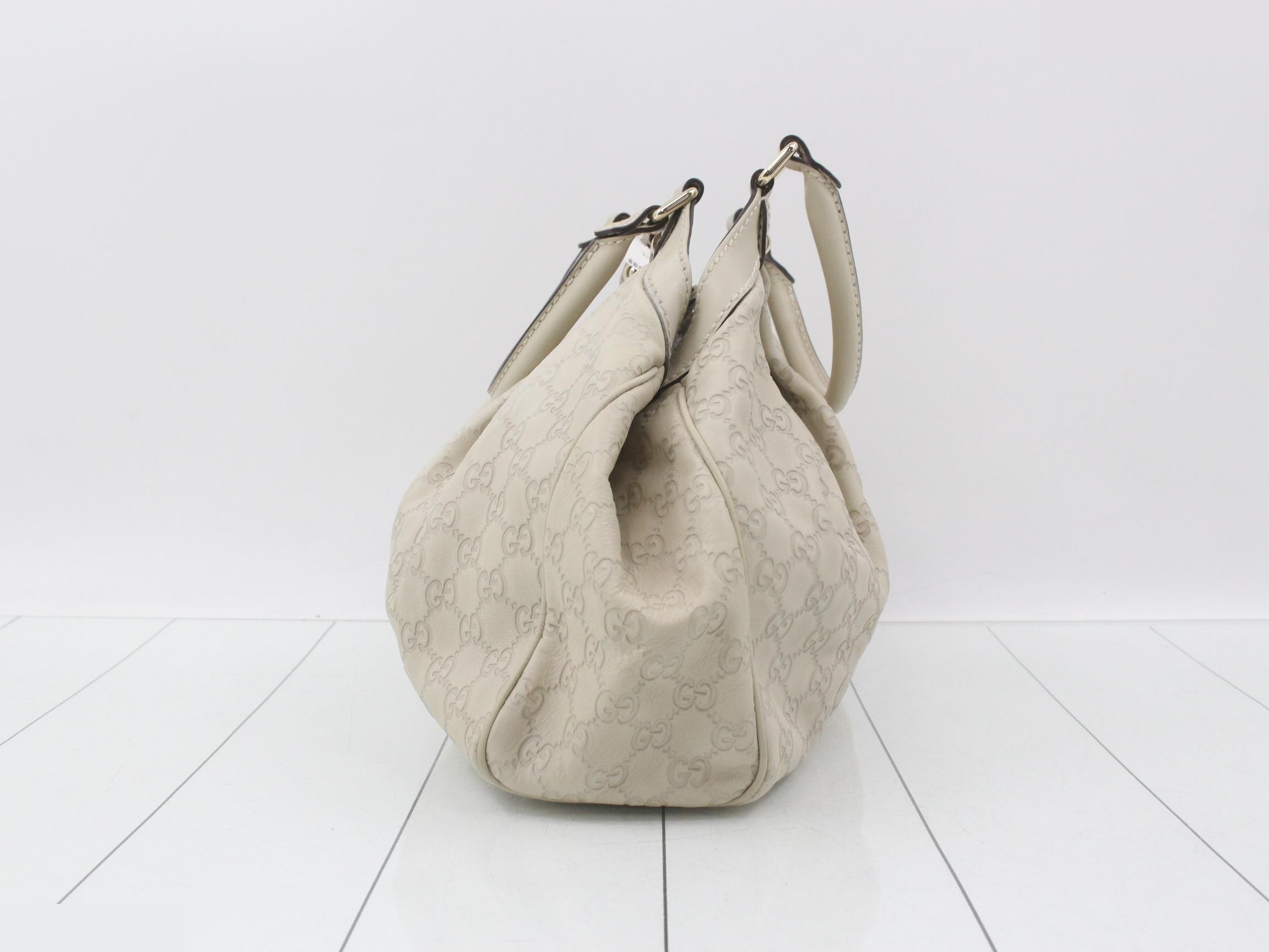 Guccissima handbag, white, 211944, 493075 — view 3