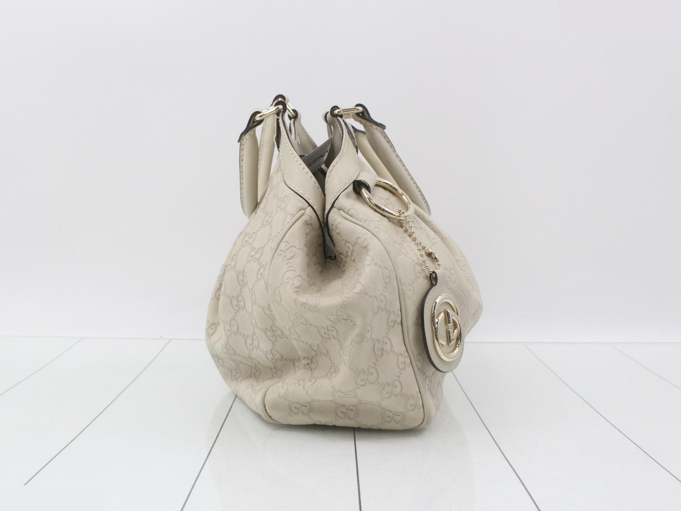 Guccissima handbag, white, 211944, 493075 — view 4
