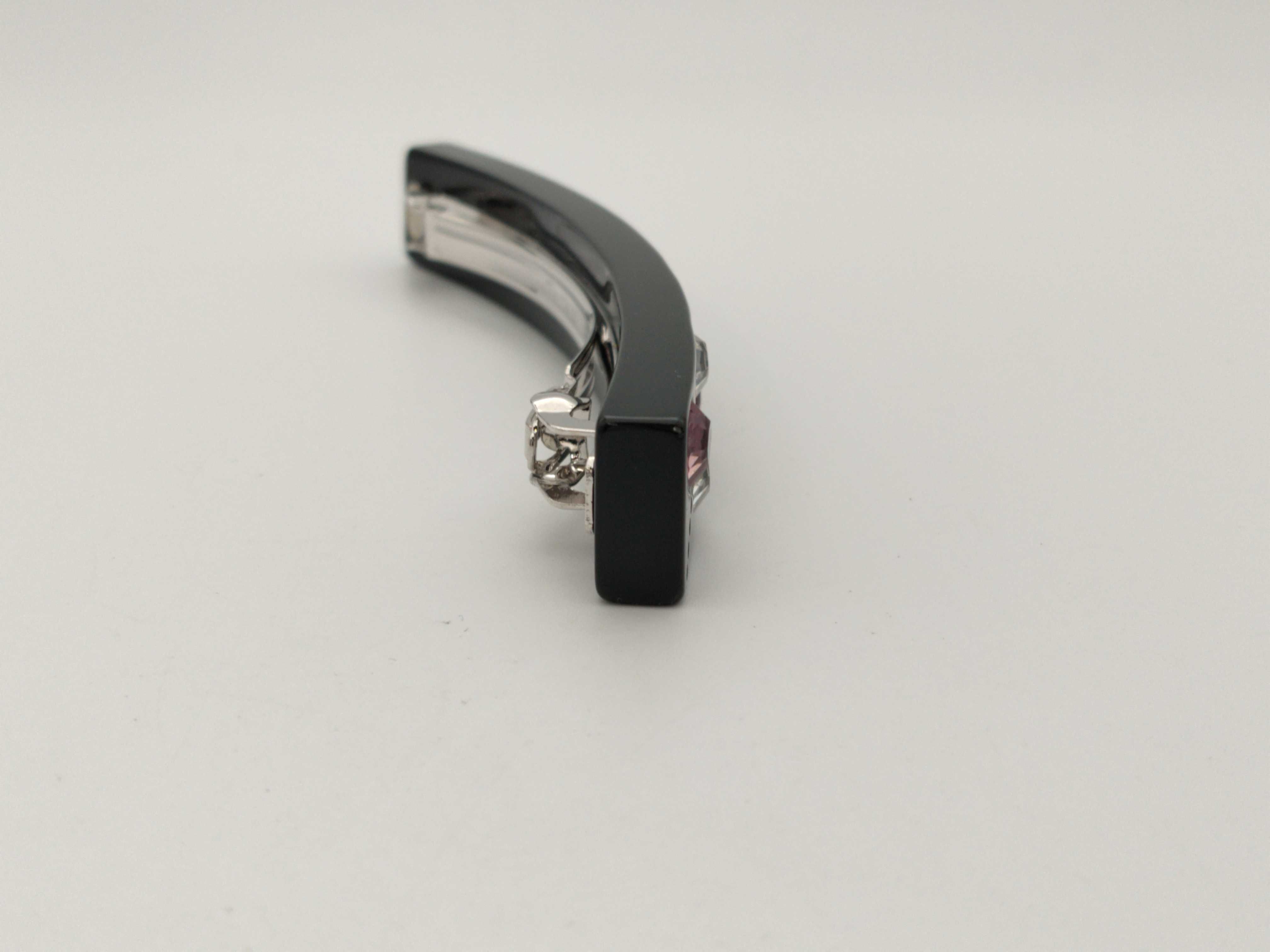 Coco Mark 04A Coco Rhinestone Barrette Black 1 Hair Accessory — view 6