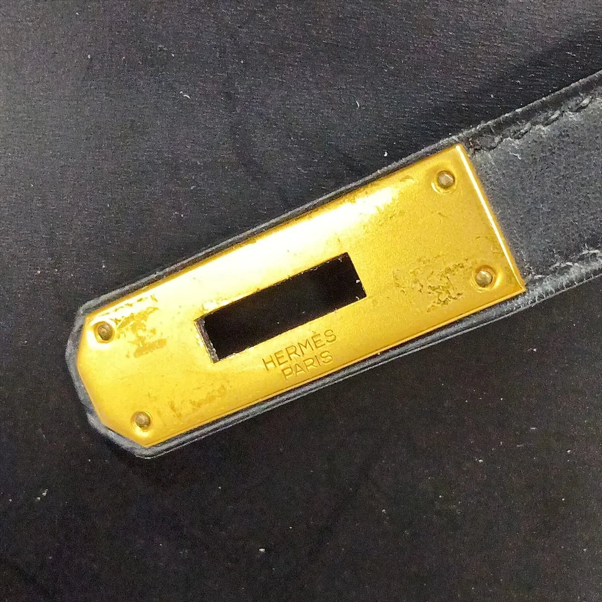 [Individually packaged] Hermes Kelly 35 Sellier Box Calf Black Gold Hardware G: 1977 — view 12